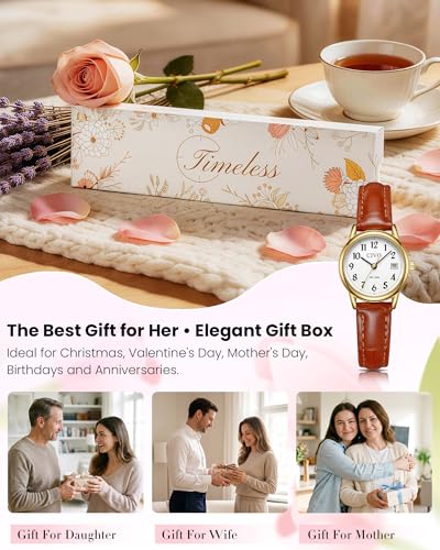 Thumbnail 6 de CIVO Montre Femme Analogique Petite – Cadran lisible, bracelet cuir souple et étanchéité 30 m