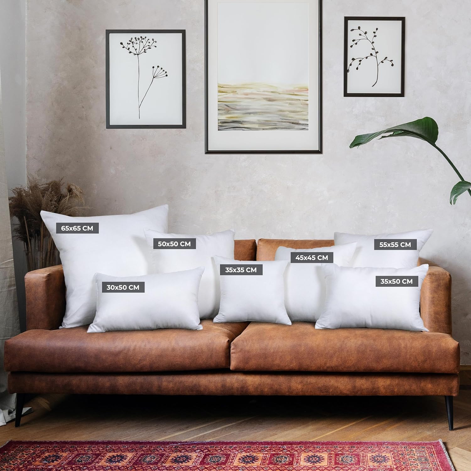 Detalle 2 de Utopia Bedding 4er-Set Kissenfüllung für 45 x 45 cm (Innenkissen, Füllkissen, Kopf-/Sofakissen)
