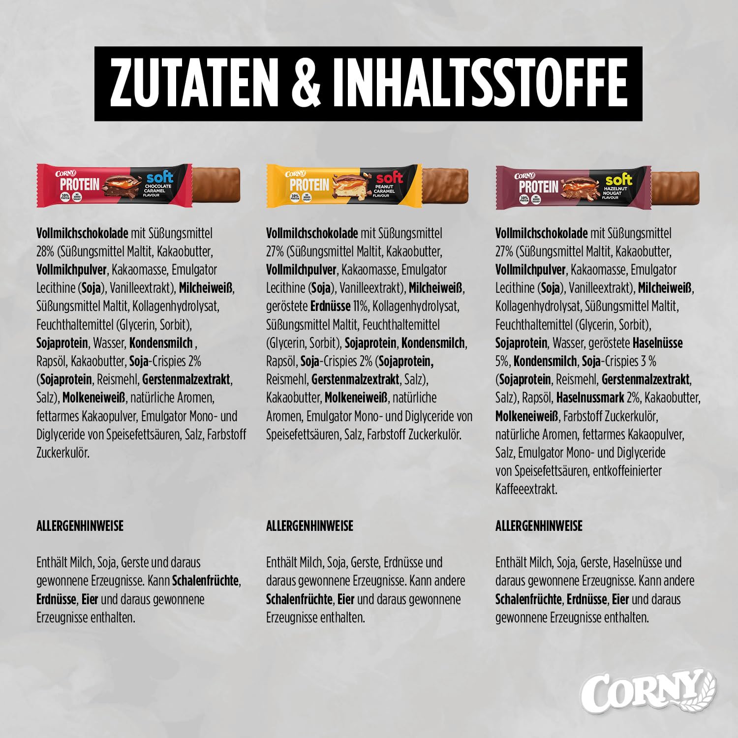 Thumbnail 1 de Corny Protein Soft 12er Mix Pack – 12 Proteinriegel (45 g) mit 30% Eiweiß