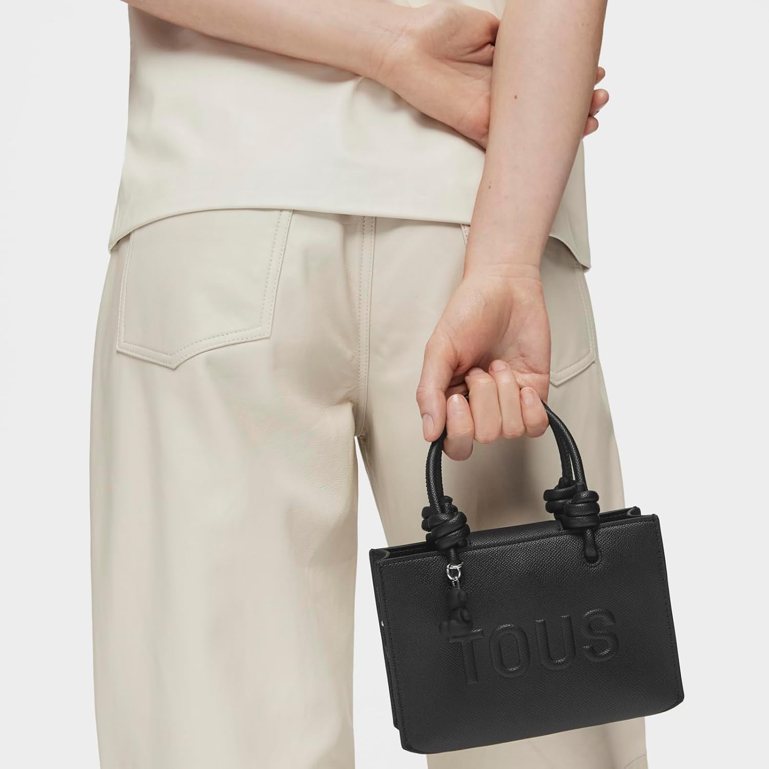 Detalle de TOUS Mini Horiz T La Rue New Sac pour femme — noir, 6 litres