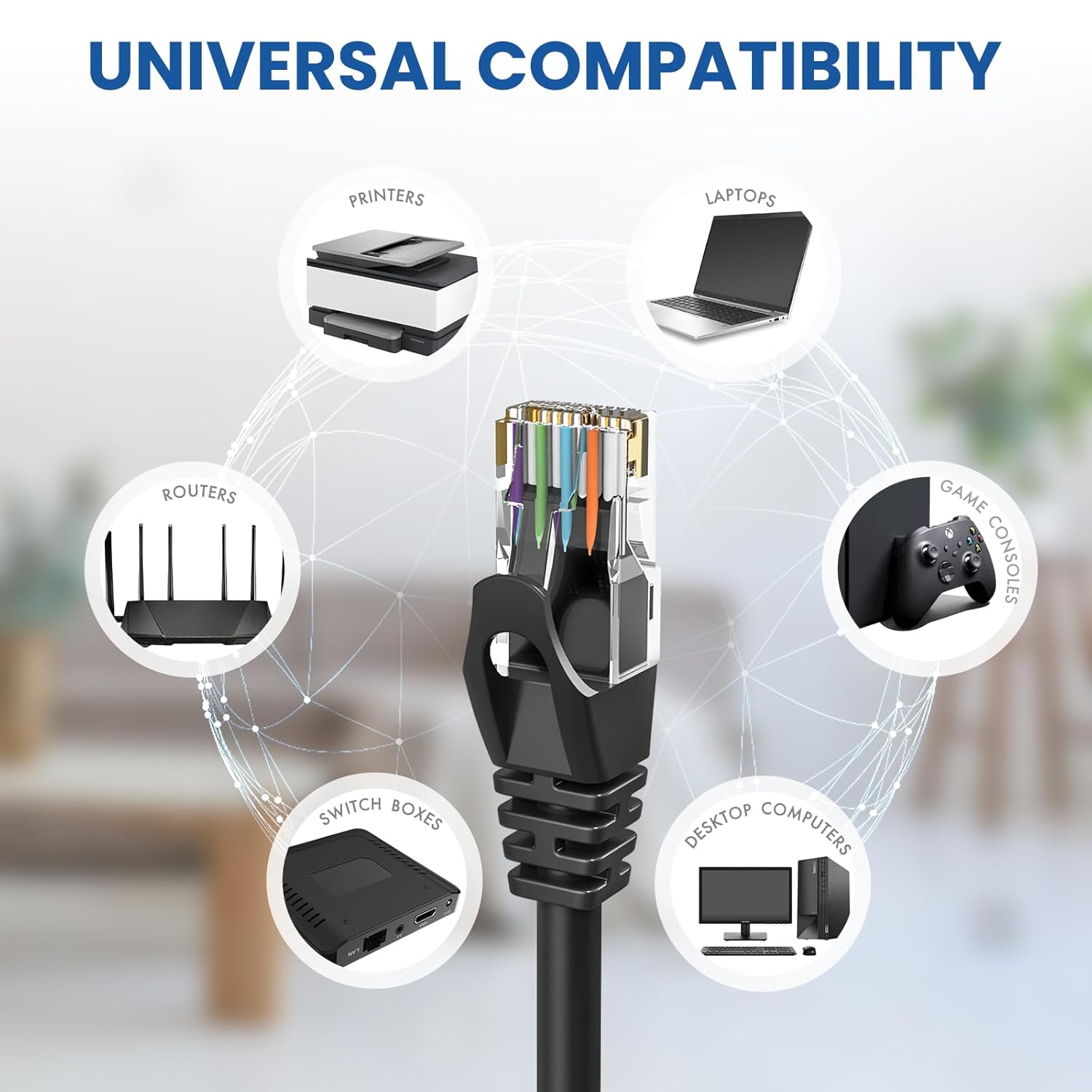 Thumbnail 5 de Cat 6 Ethernet Cable 30 ft 10Gbps