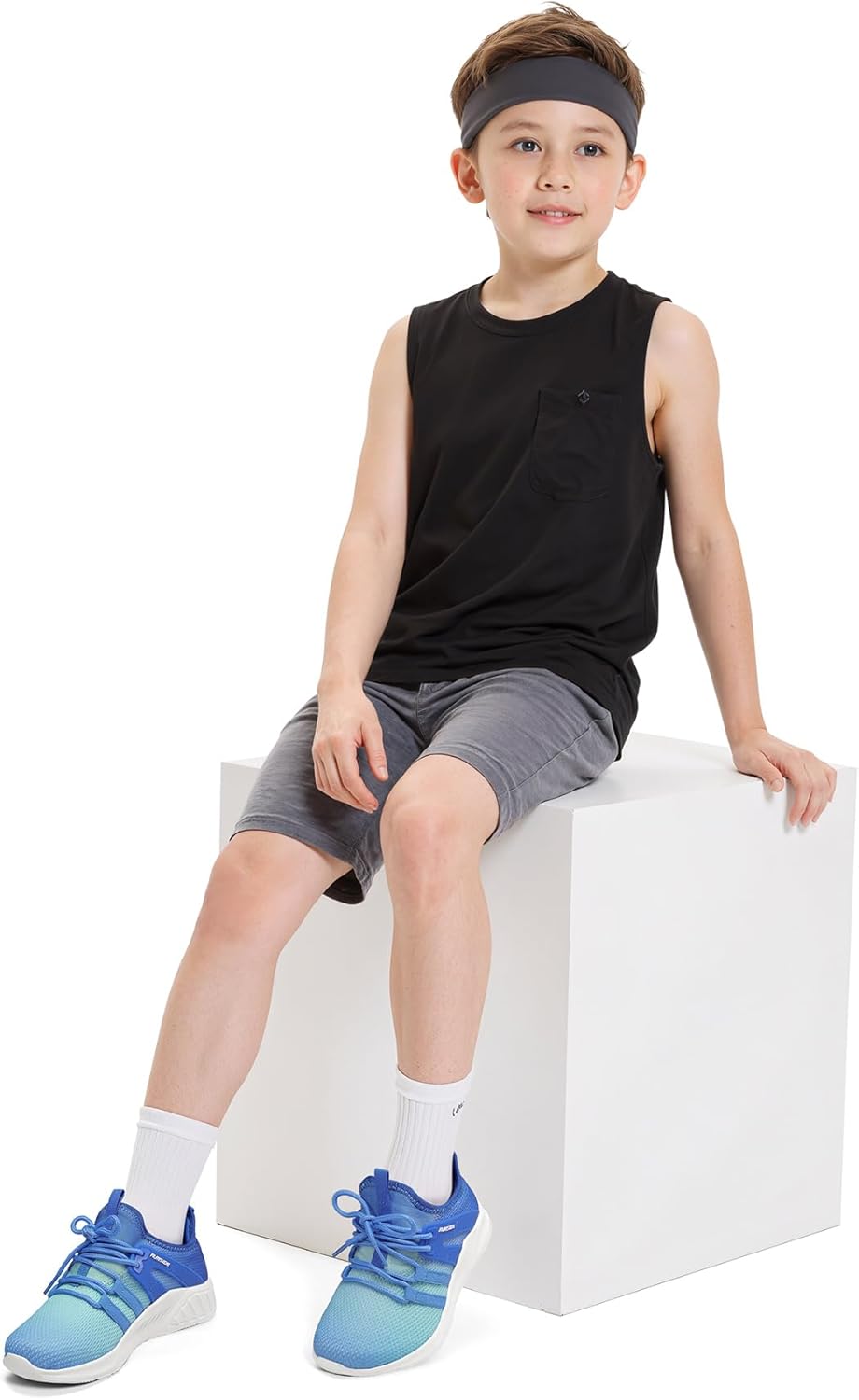 Thumbnail 5 de RUNSIDE Kids Tennis Shoes (Lightweight, Breathable) With Lace-Up Fit