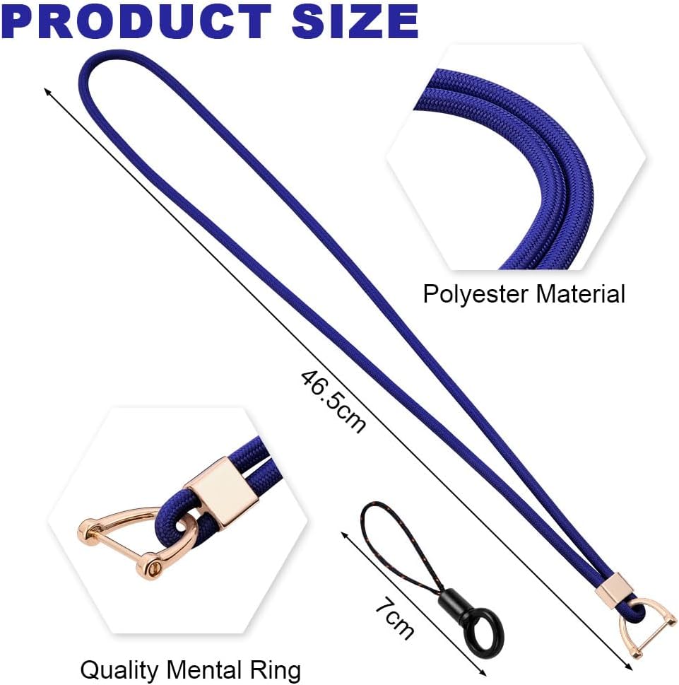 Detalle 2 de Vicloon Nylon Neck Lanyard with Metal Ring for Keys, Badges and Phones