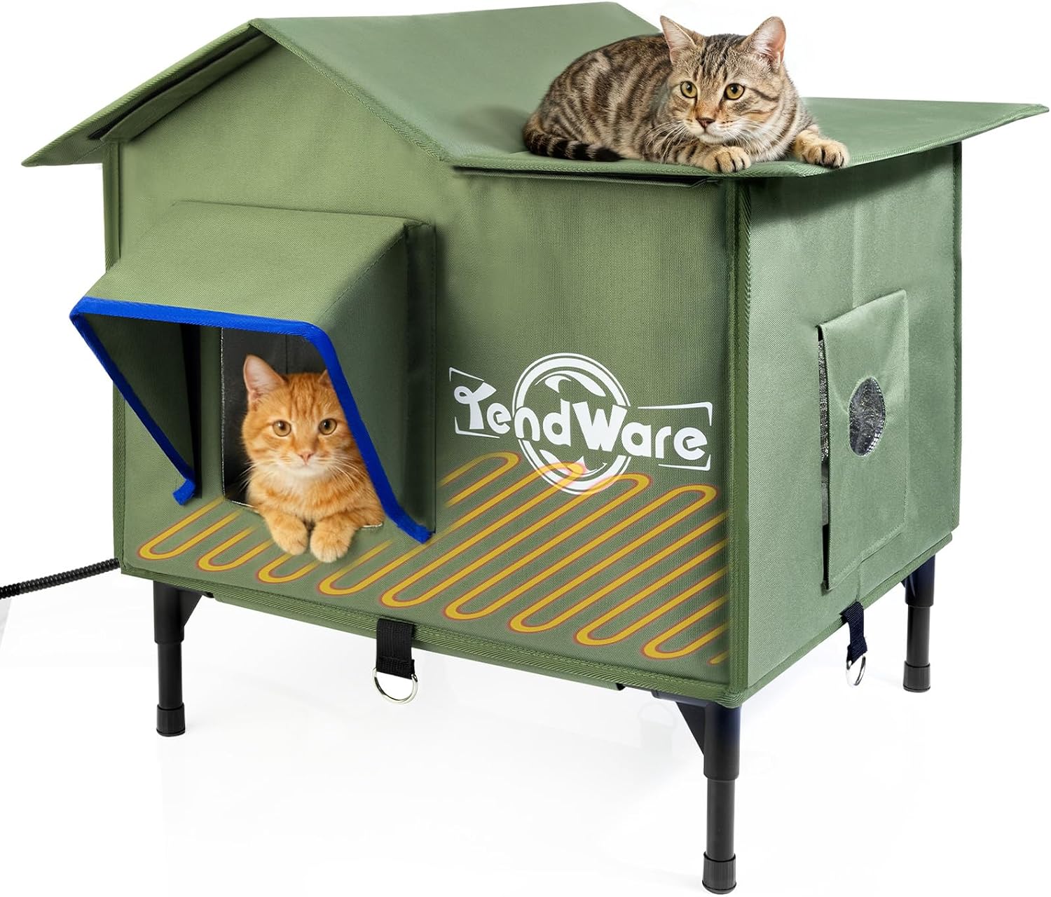 Detalle de TENDWARE Heated Cat House 35–45 °C 🐱