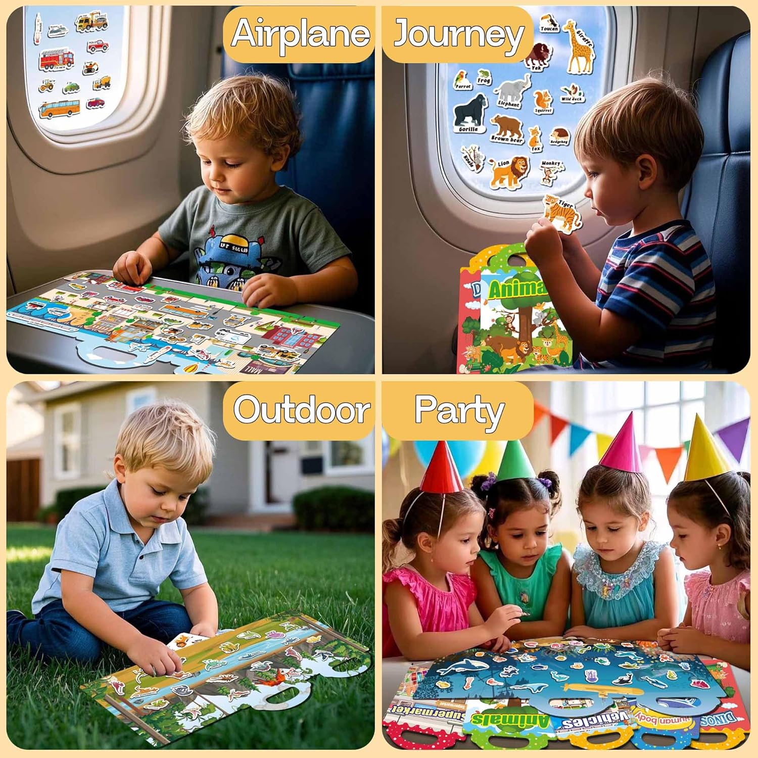 Detalle de iGetooy 6 Sets Reusable Sticker Book for Toddlers