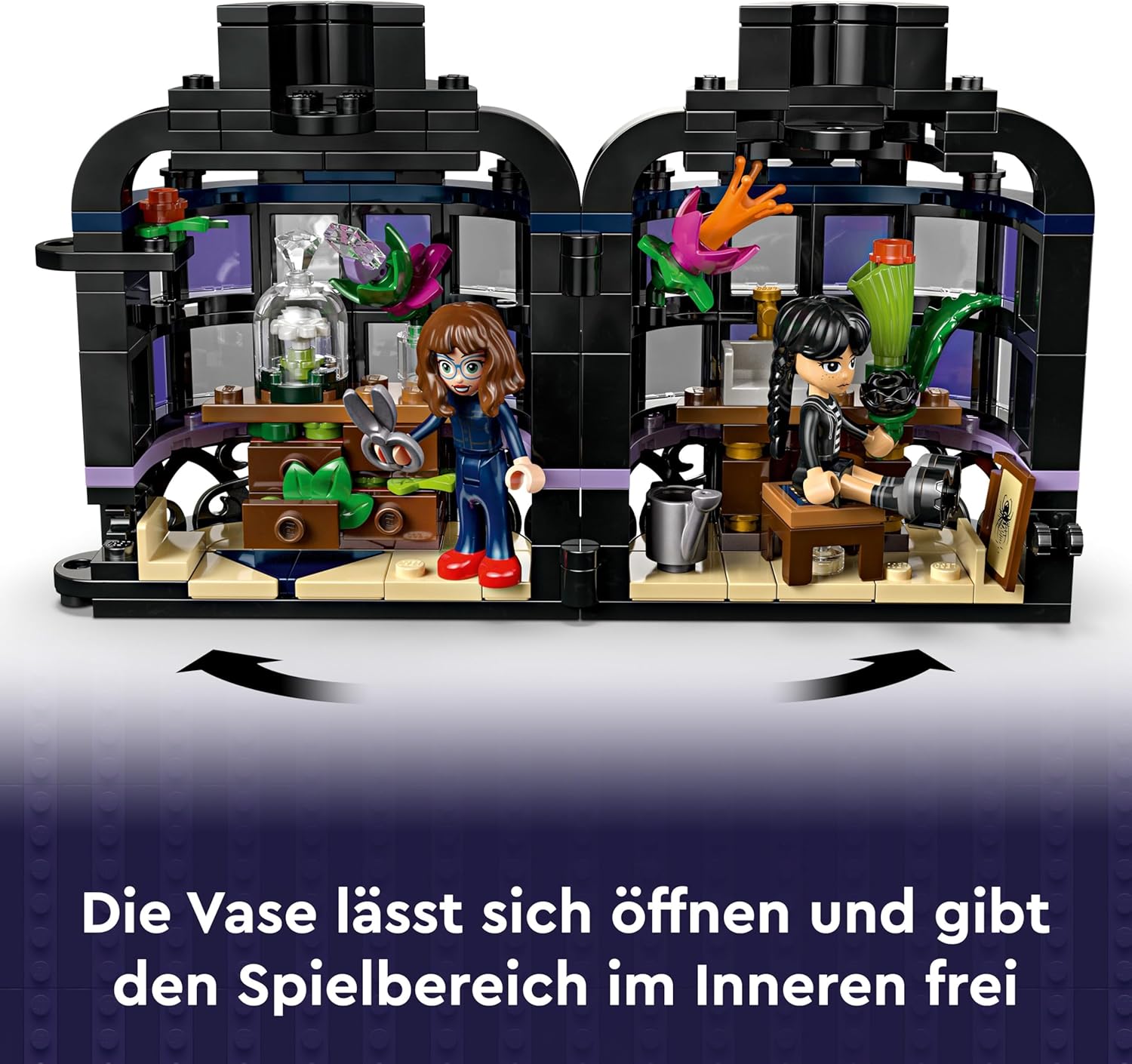 Detalle de LEGO Wednesday Schwarze Dahlie 76784 – Detektiv-Set zum Bauen und Ausstellen