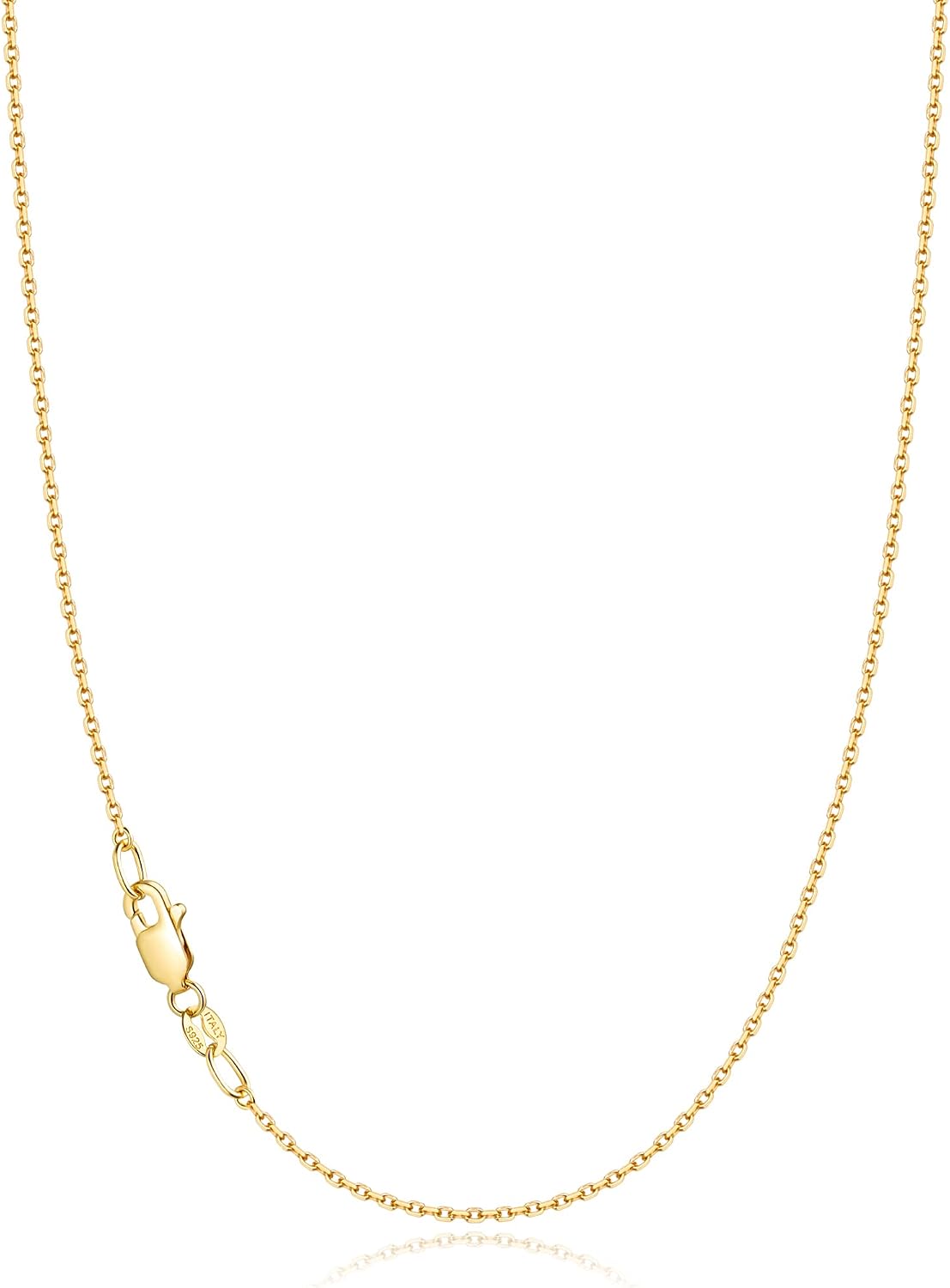 Detalle de Jewlpire 18k Gold Plated 925 Sterling Silver Chain Necklace for Women