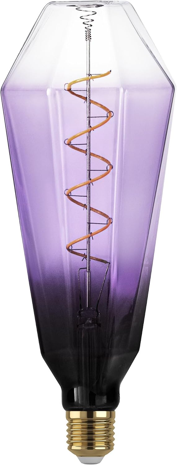 Detalle de EGLO 110237 XXL żarówka LED E27, ściemnialna, 1800 K, fioletowo-czarna