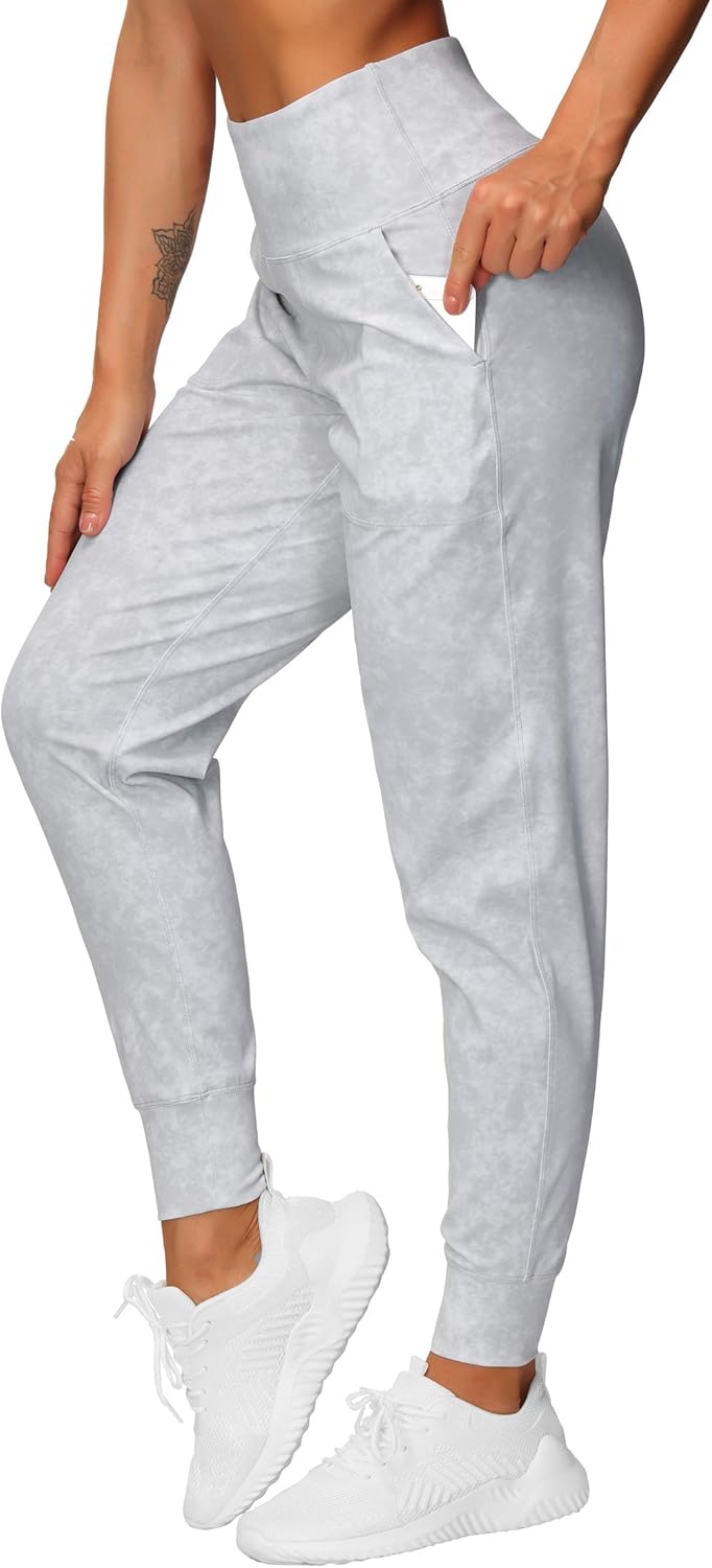 Thumbnail 6 de THE GYM PEOPLE Jogginghose Damen mit 4-Wege-Stretch, High Waist & Taschen für Yoga, Fitness, Laufen