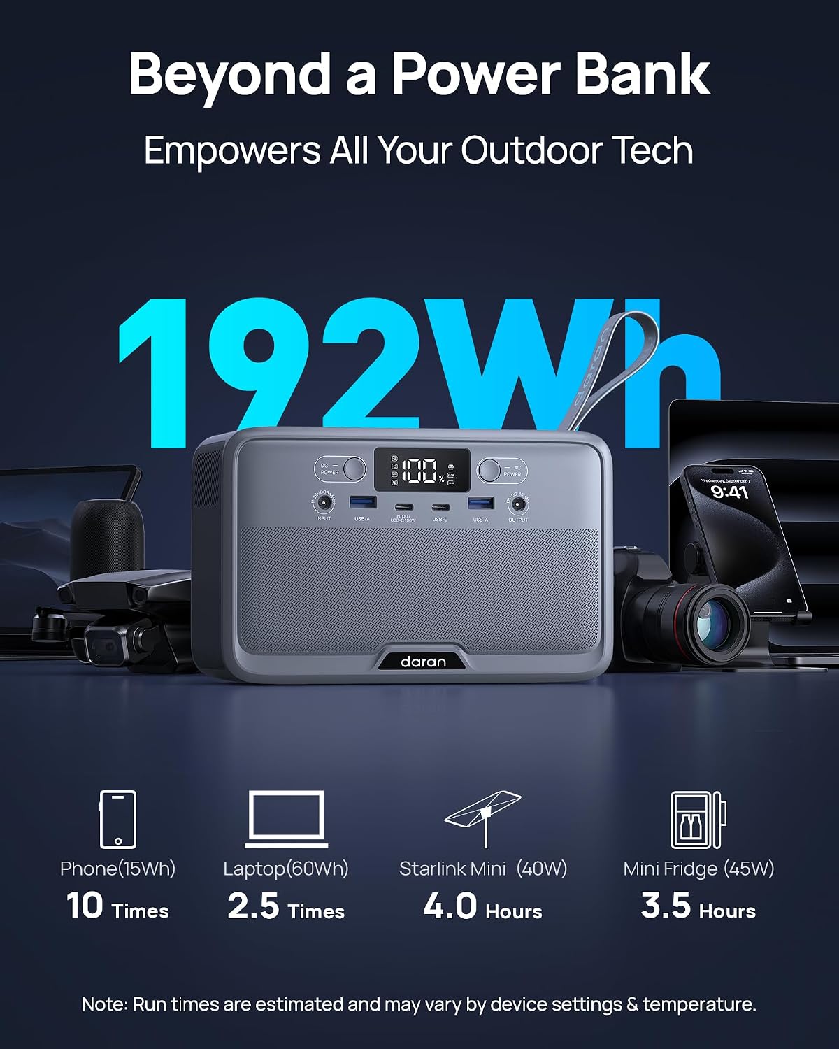 Detalle 2 de DARAN Portable Power Station 192Wh