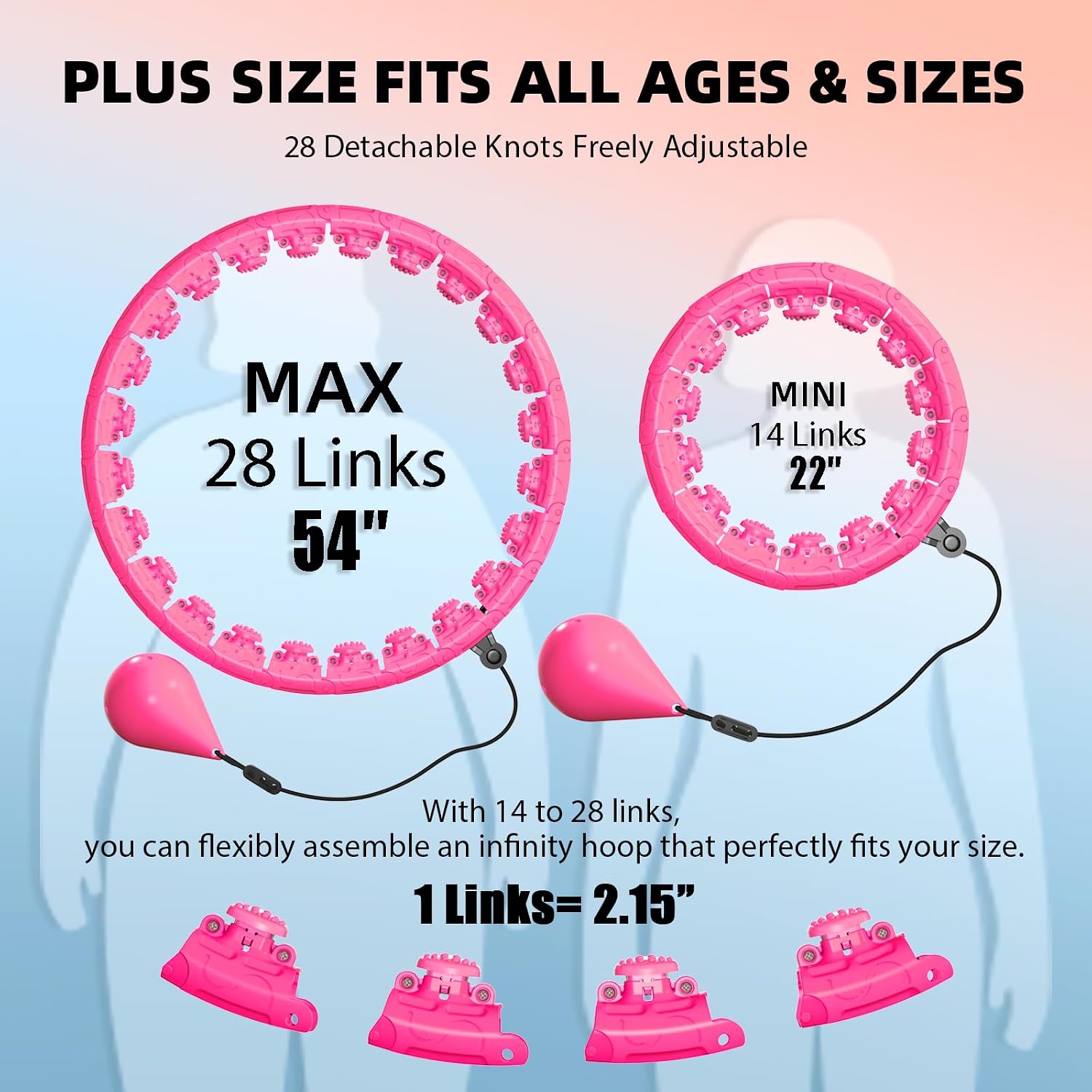 Detalle 2 de Argvsde Weighted Hula Hoop 28 knots 🏋️♀