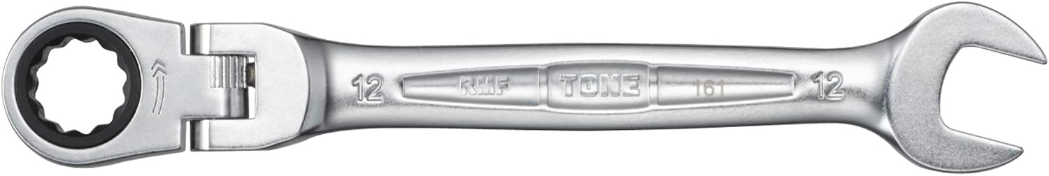 Detalle de トネ(TONE) HPRMF-12 首振ラチェットめがねレンチ 12mm・薄型ヘッド・72枚ギア
