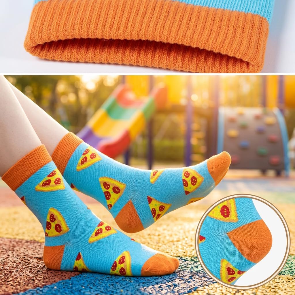 Thumbnail 6 de BISOUSOX barnstrumpor i bomull med matmotiv, storlek 27–30 och 31–35