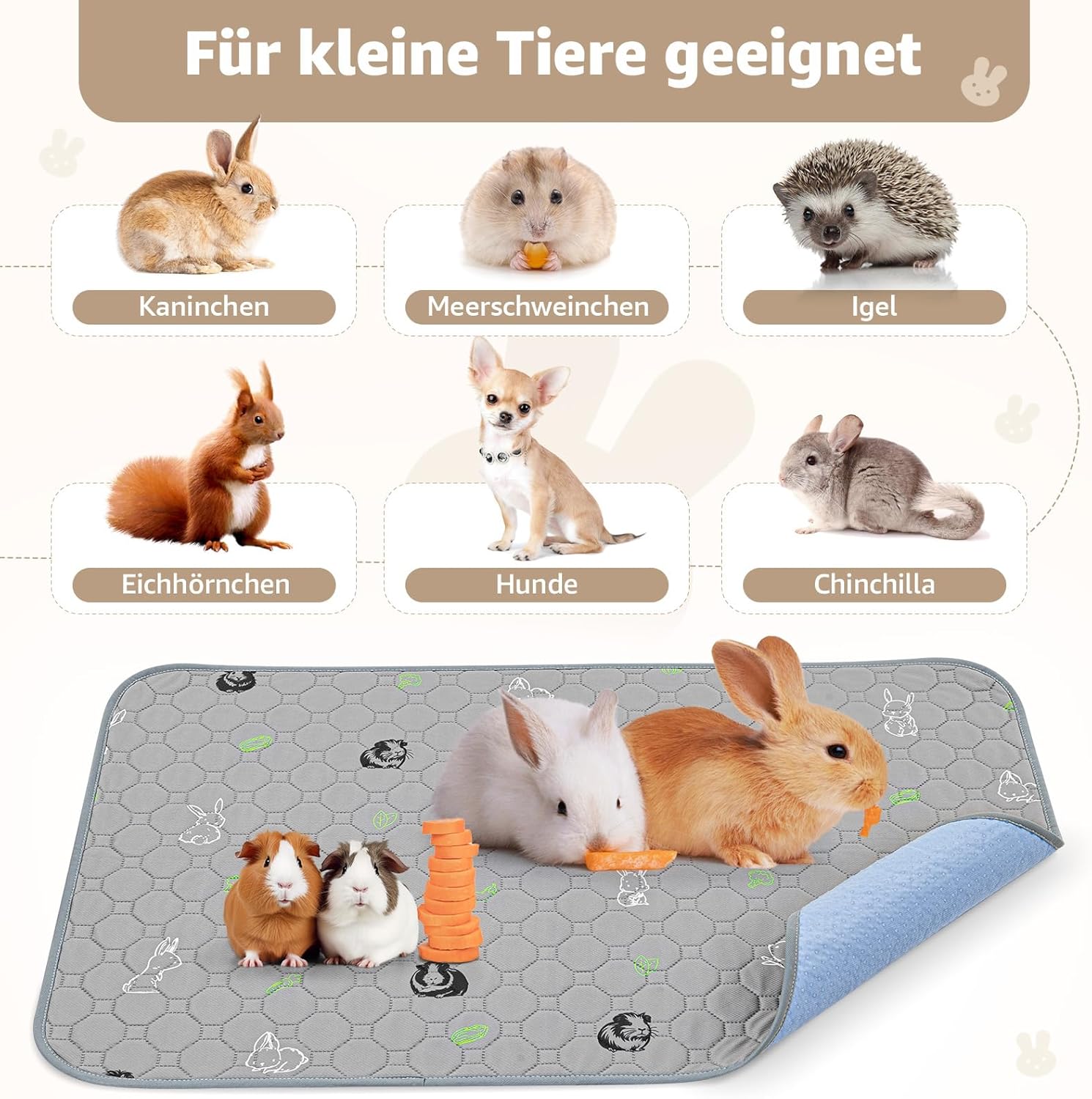 Thumbnail 6 de PICK FOR LIFE wasserdichte Pipipads für Meerschweinchen – Was Sie beachten sollten