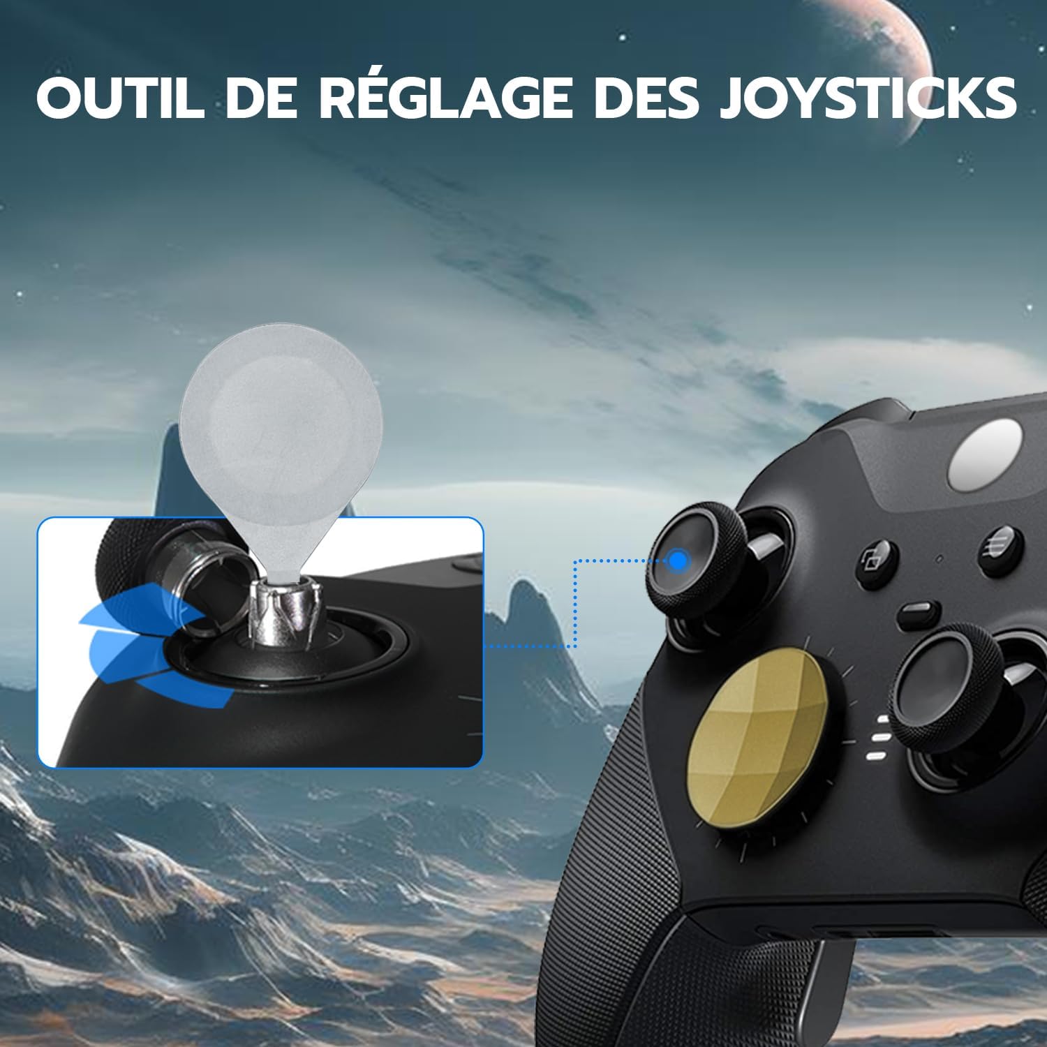 Thumbnail 5 de Kit Mcbazel 13 en 1 pour manette Xbox Elite Series 2 : thumbsticks, palettes et d-pads avec étui