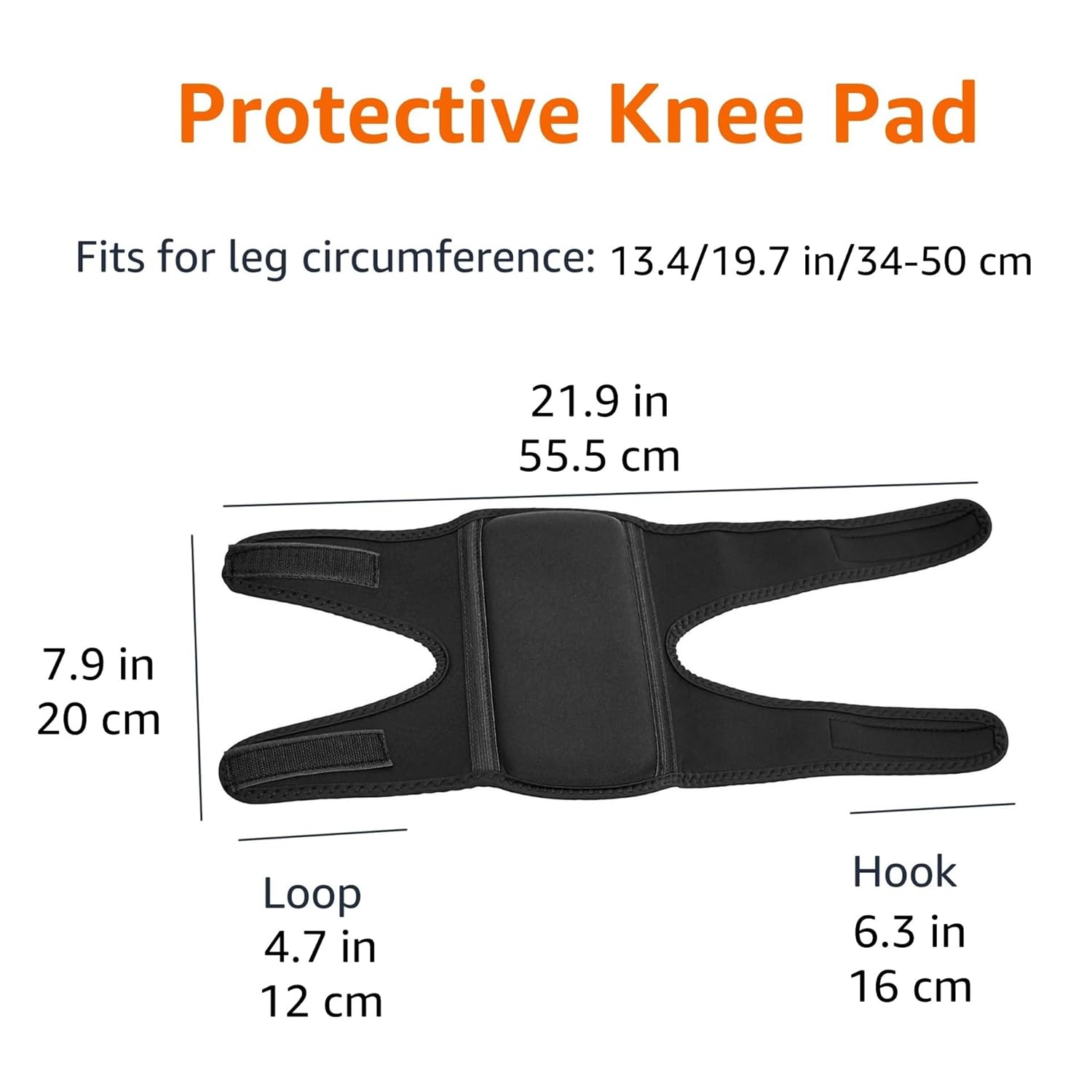 Detalle de Amazon Basics Comfortable Over/Under Knee Pads for Work with Adjustable Protection