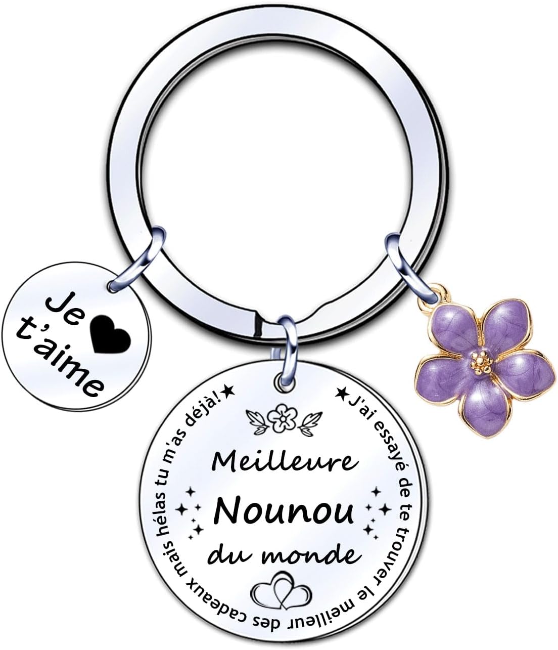 Detalle 2 de Porte-clés Nounou YJYJZX – Bijoux et Cadeaux Significatifs pour Nounou
