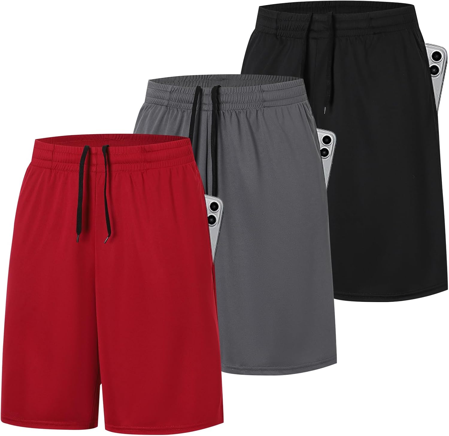 Detalle de ZENGVEE 1/3 Pack Men's Sport Shorts
