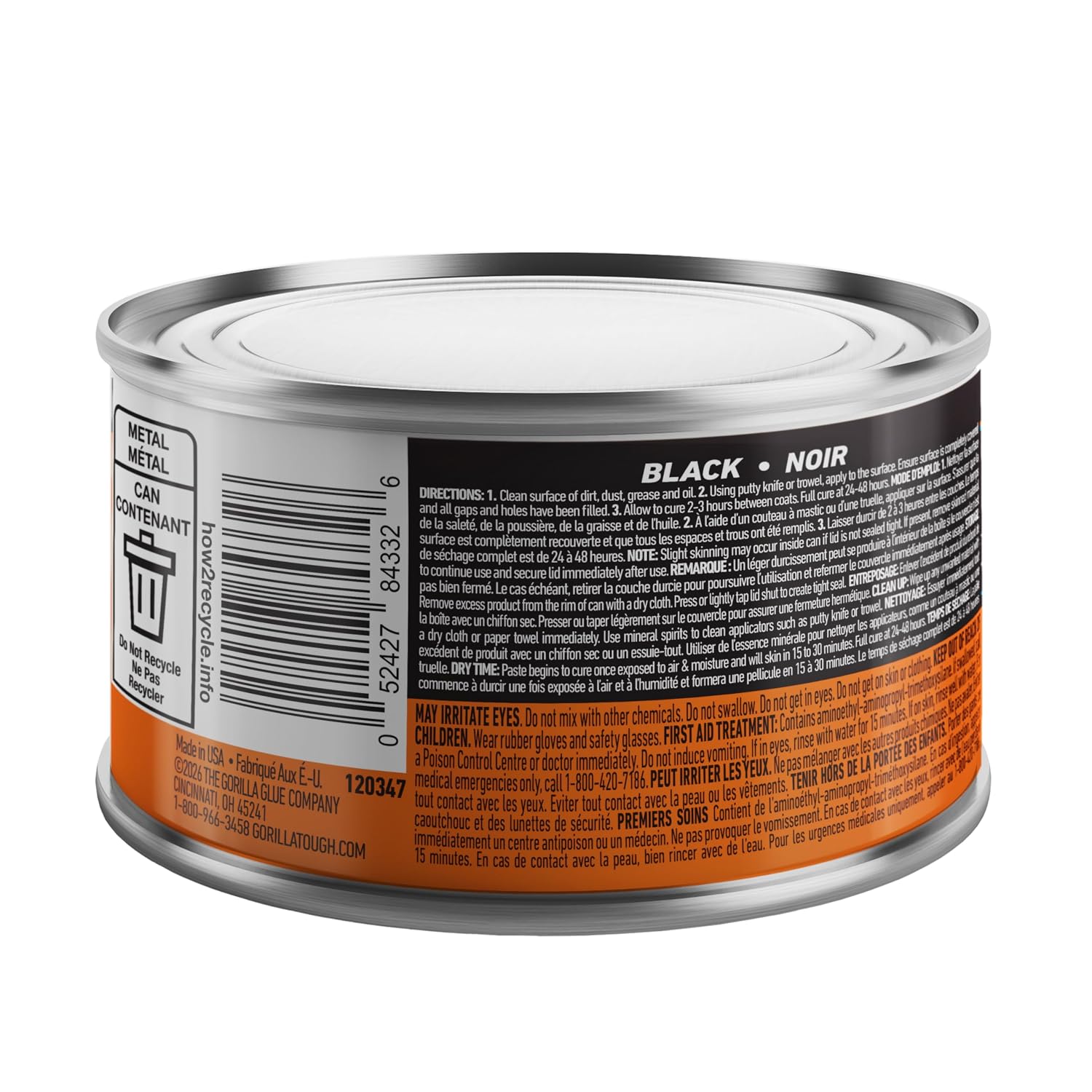 Thumbnail 6 de Gorilla 120339 Waterproof Patch & Seal Paste, Black, 454 g