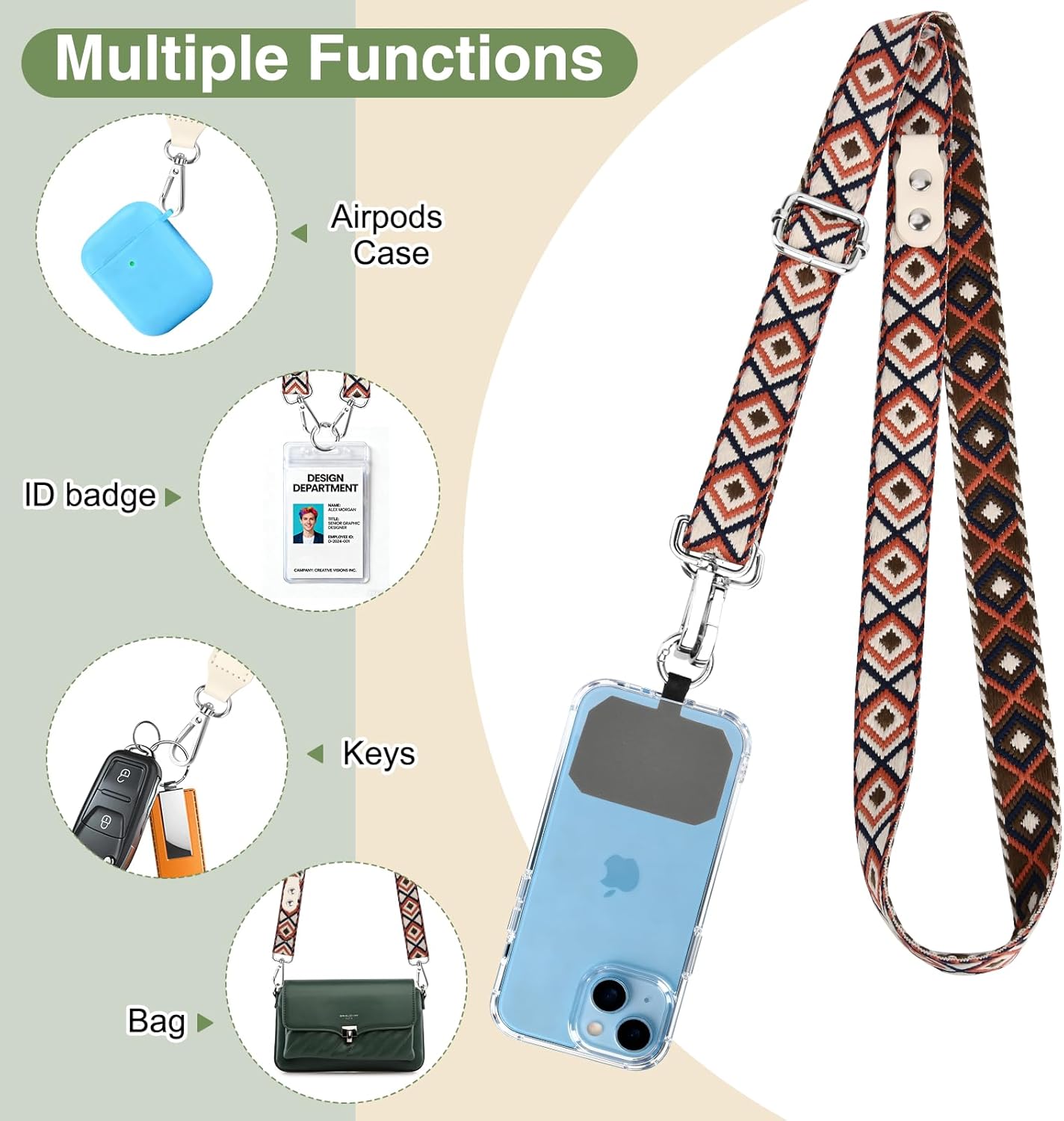 Detalle de KTUEOV Cordon Telephone Portable 44–70 cm