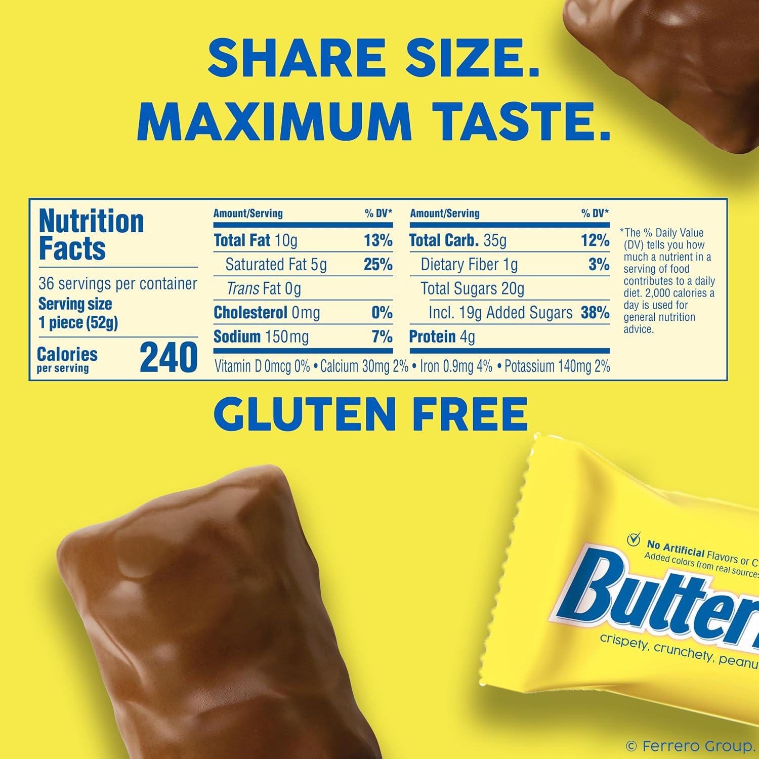 Detalle de Butterfinger Candy Bars, 18 Count