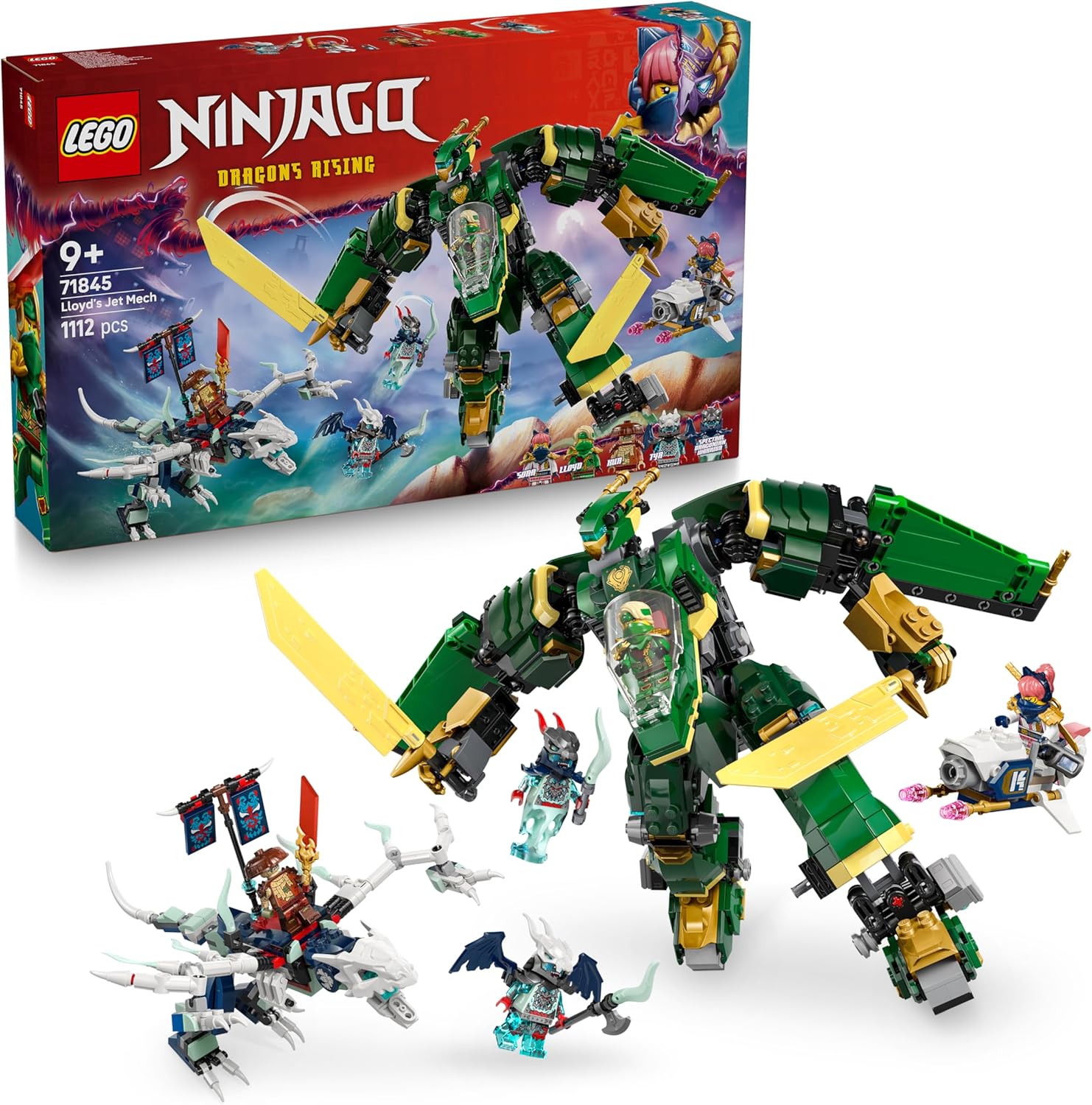 Detalle de LEGO NINJAGO 2in1 Lloyd's Jet Mech – Transforms into a Jet Toy (71845)