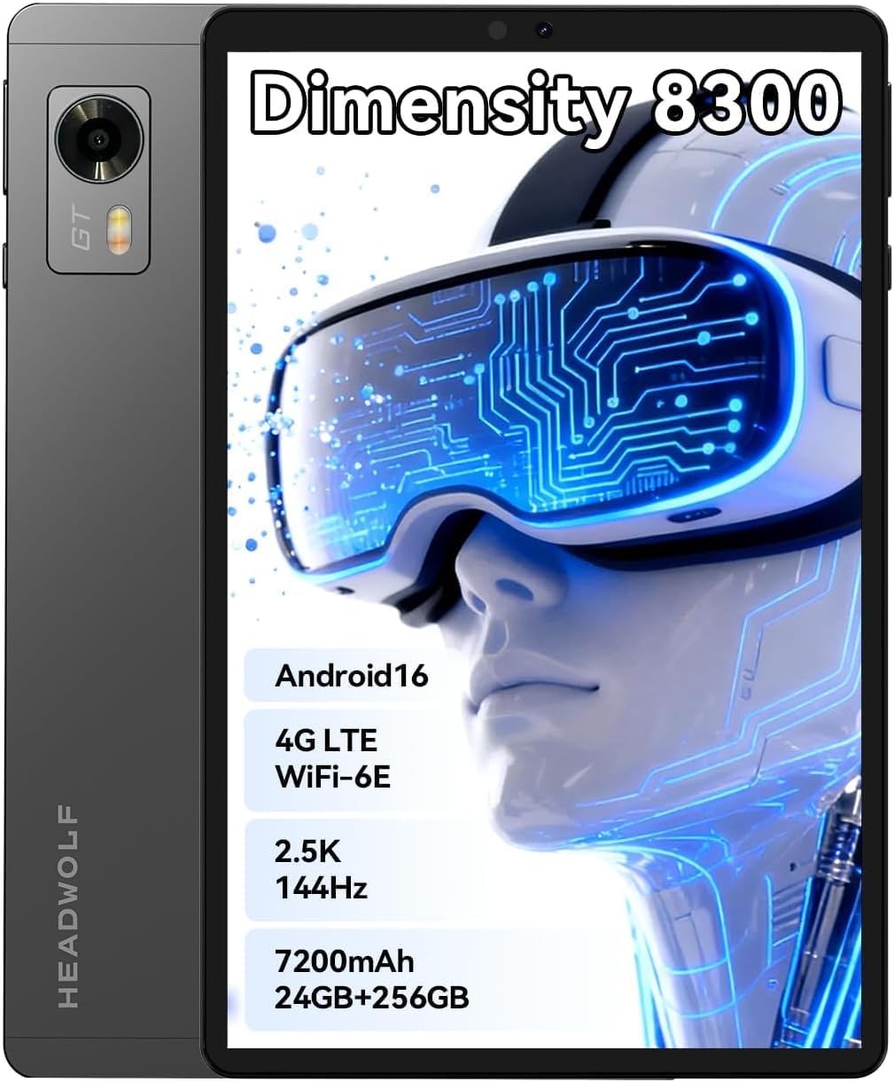 Detalle de Headwolf Titan 1 Android 16 Tablet: 8.8 Inch Power with Gemini AI