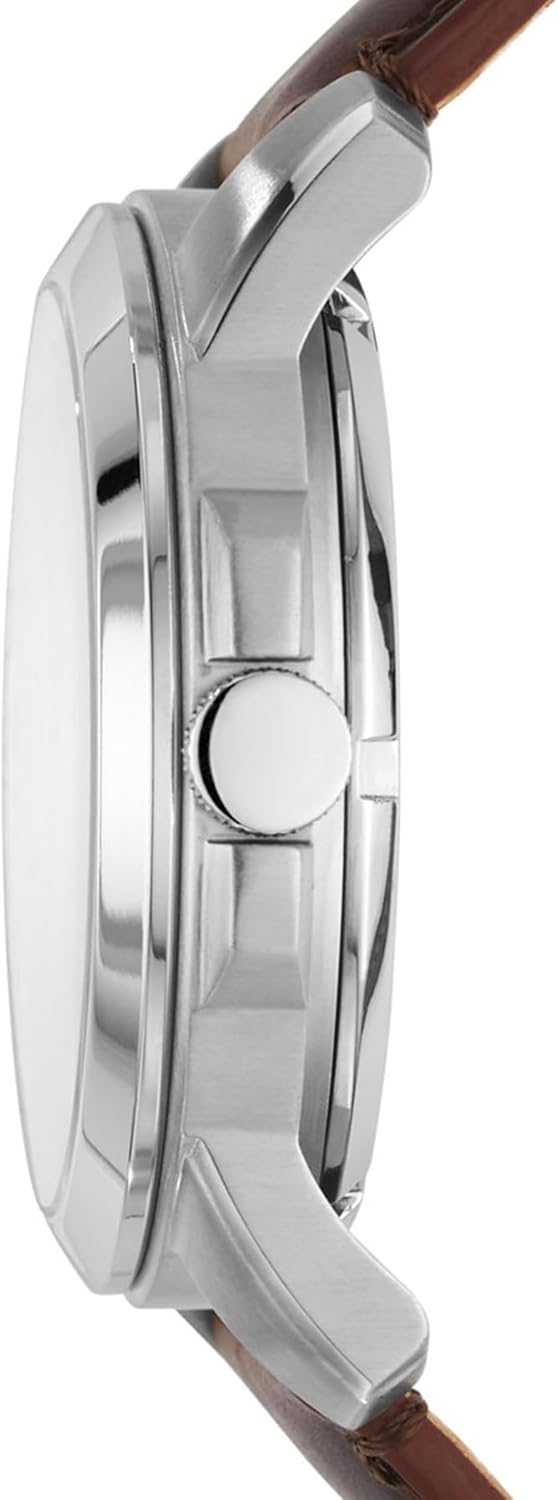 Detalle 2 de Fossil Herrenuhr Grant ME3099 – mechanisches Automatikwerk, 45 mm Edelstahlgehäuse, Lederarmband