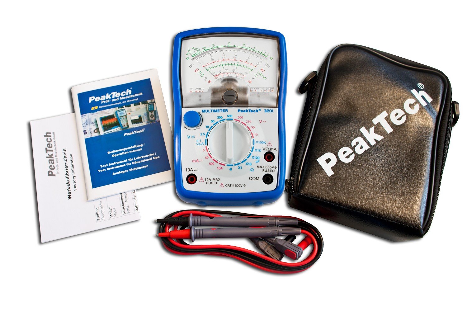 Detalle 2 de PeakTech P 3385 multímetro analógico 600V