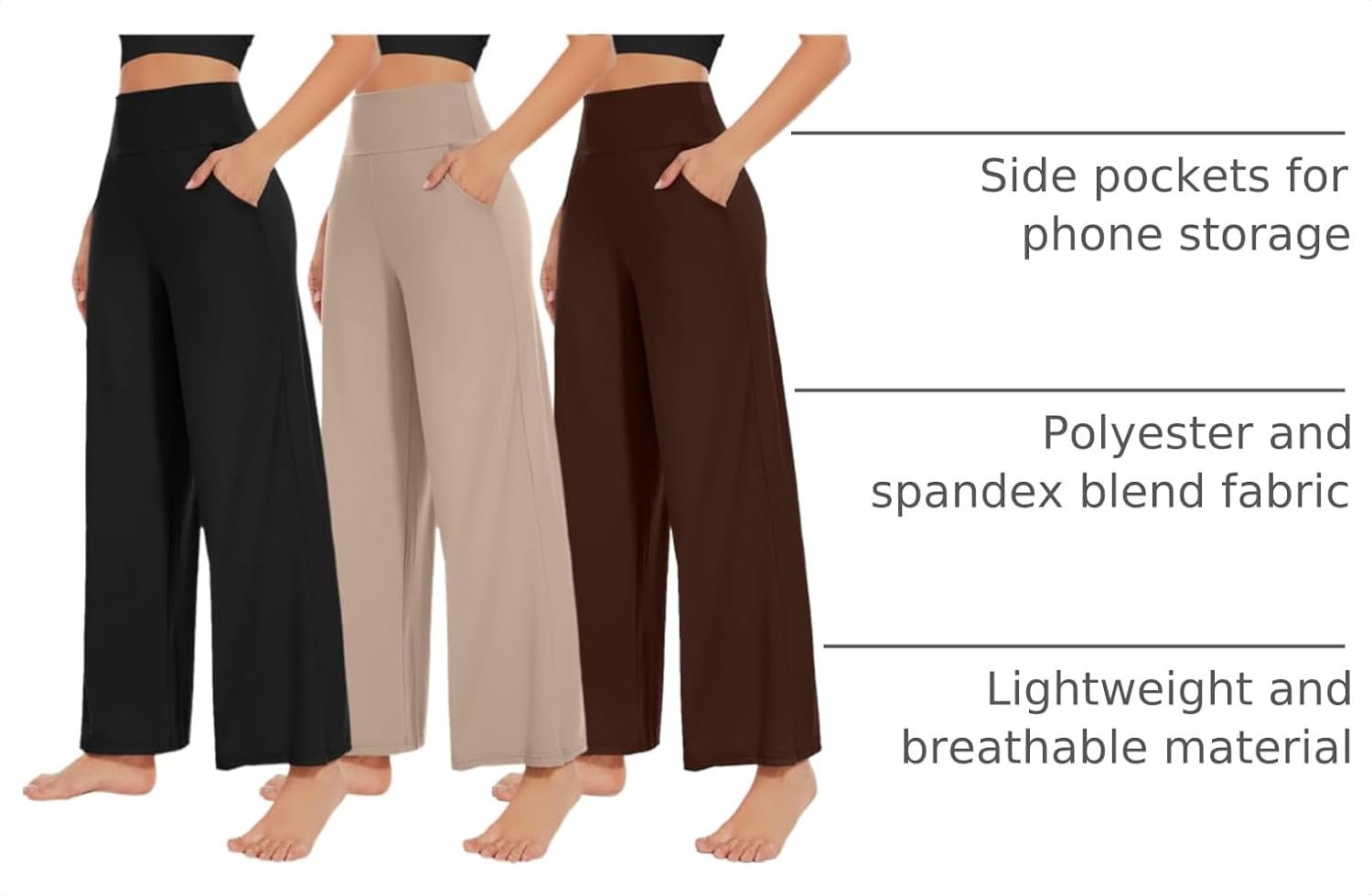 Thumbnail 3 de NEW YOUNG Wide Leg Pants 3-Pack — High Waist