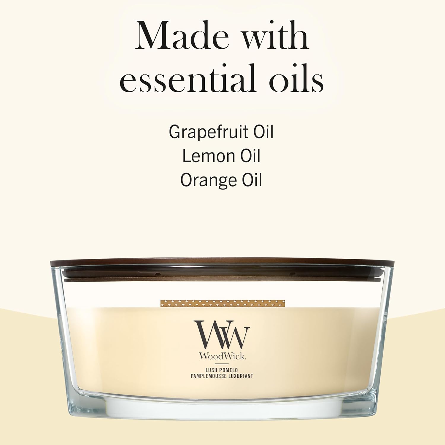 Thumbnail 5 de WoodWick Bougie parfumée Bougie Ellipse Pamplemousse luxuriant – un cadeau élégant pour femmes