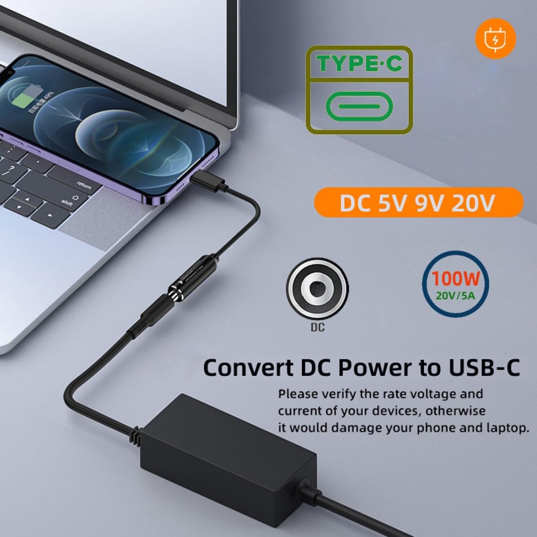 Thumbnail 1 de chenyang DC Power zu USB C Konverter