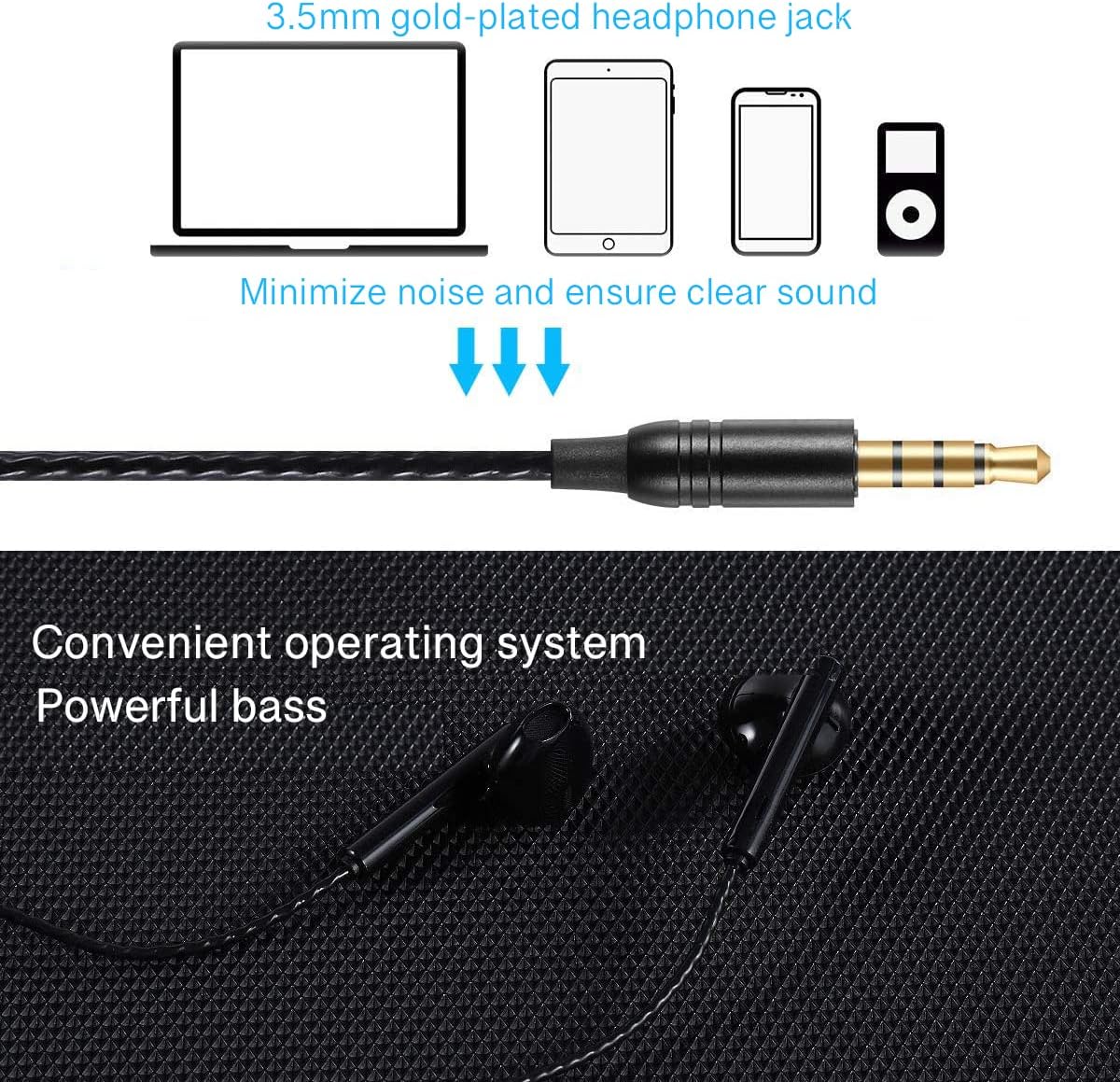 Thumbnail 4 de Auricolari sportivi con jack da 3,5 mm: suono nitido, isolamento efficace e comfort prolungato