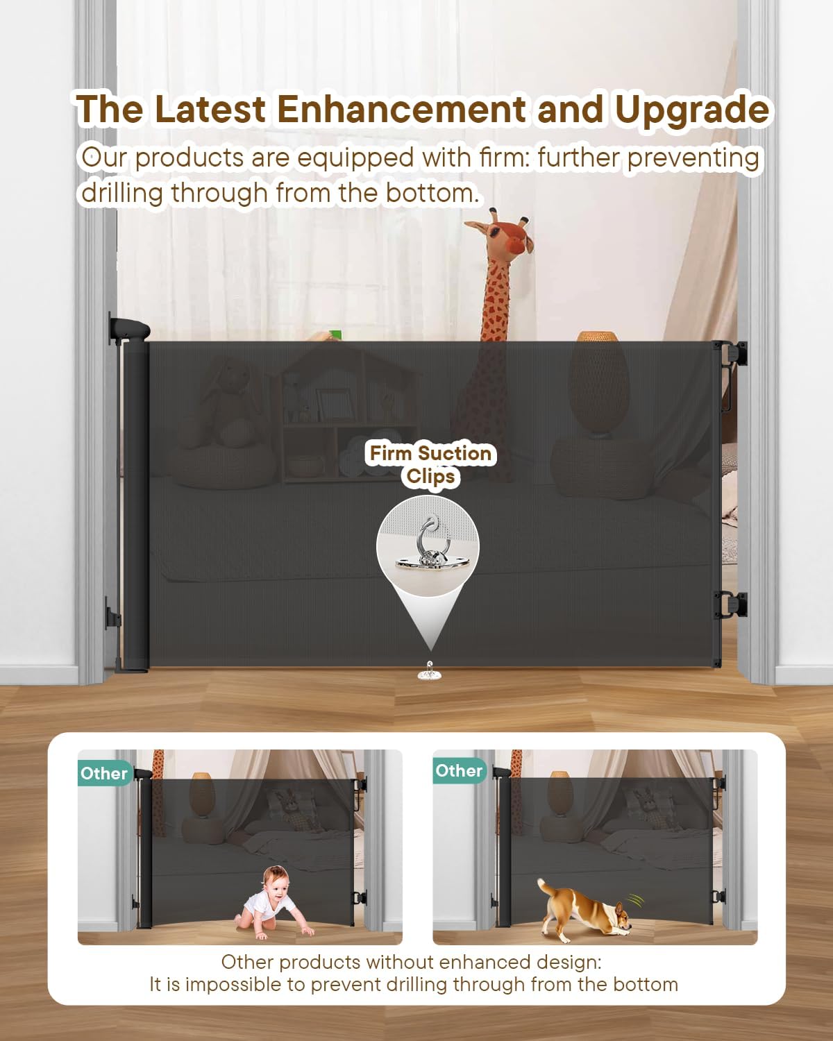 Detalle de BBsecure Retractable Baby Gate 55-Inch Width