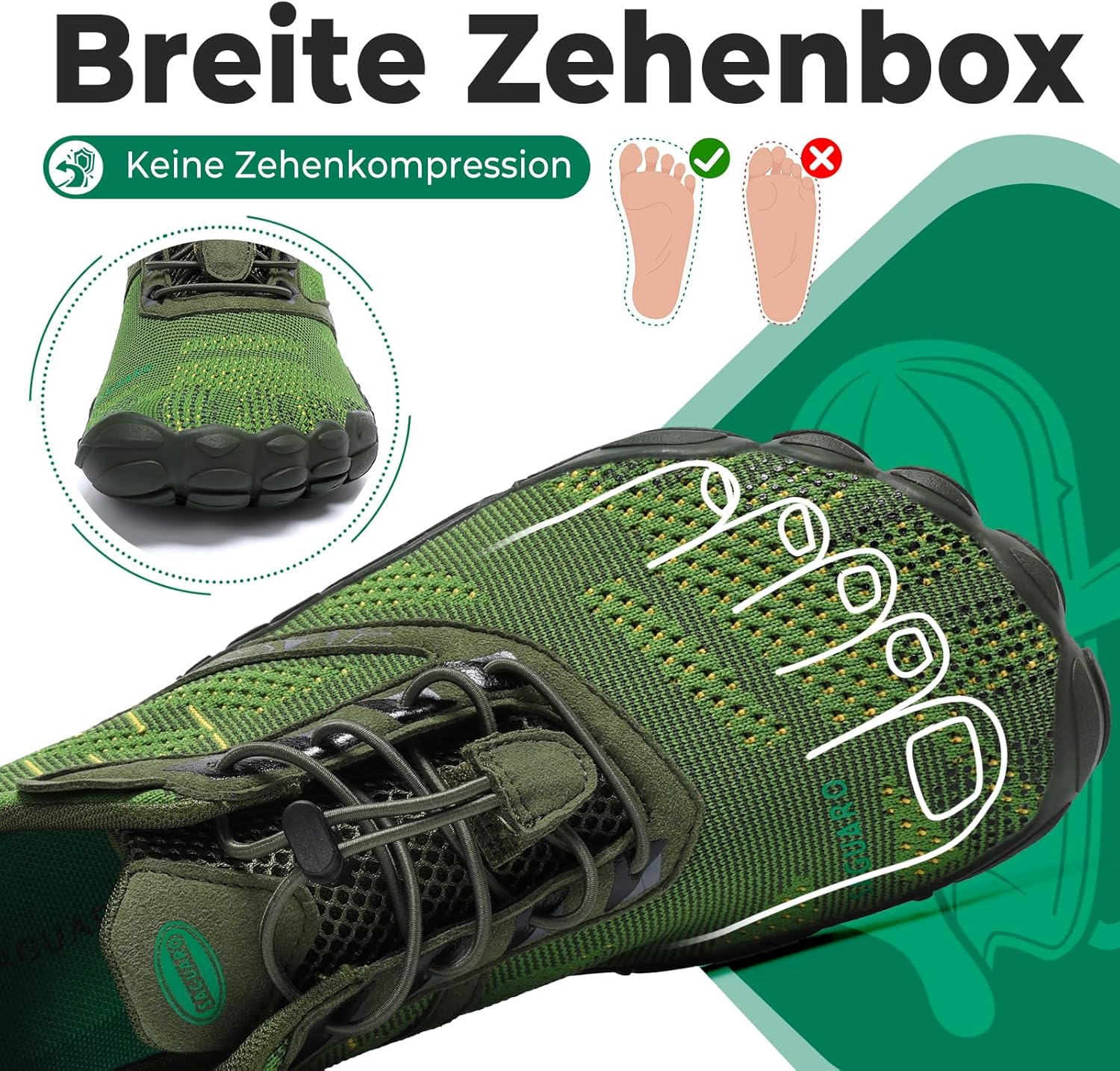 Thumbnail 1 de SAGUARO Knit Barfußschuhe mit rutschfester Gummisohle und Zero-Drop – Damen & Herren, Gr. 36–48