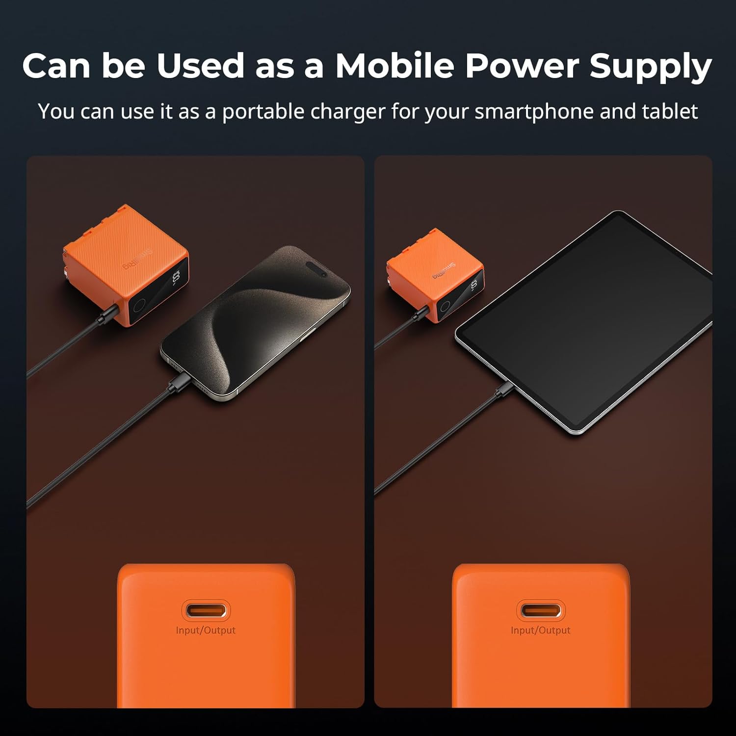 Detalle de SMALLRIG 10500mAh Batterie pour Sony NP-F970/NP-F750/NP-F550 – Charge rapide USB-C PD 36W et Écran OLED