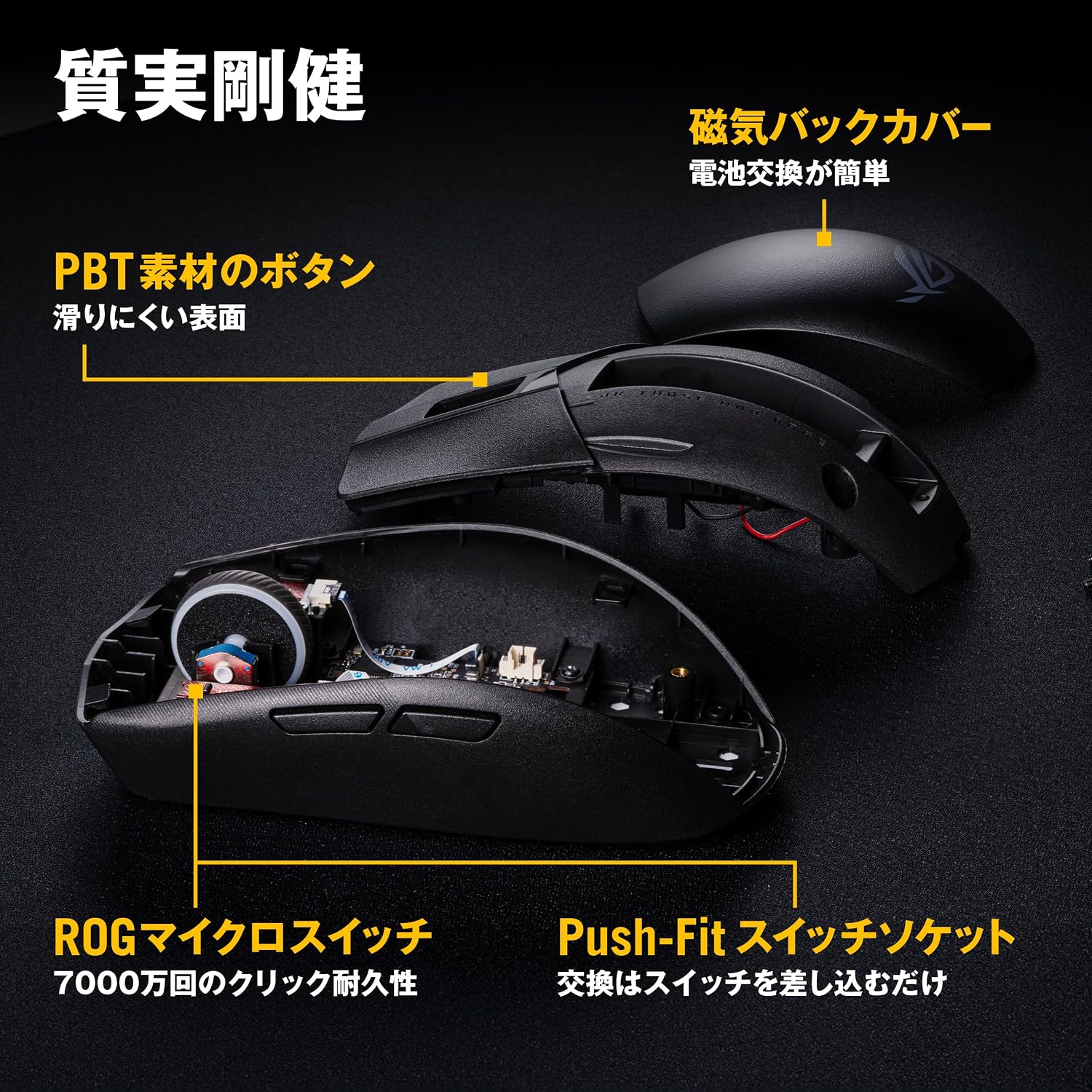 Thumbnail 6 de ASUS ROG Strix Impact III Wireless ゲーミングマウス 57g・36,000dpi・デュアルワイヤレス