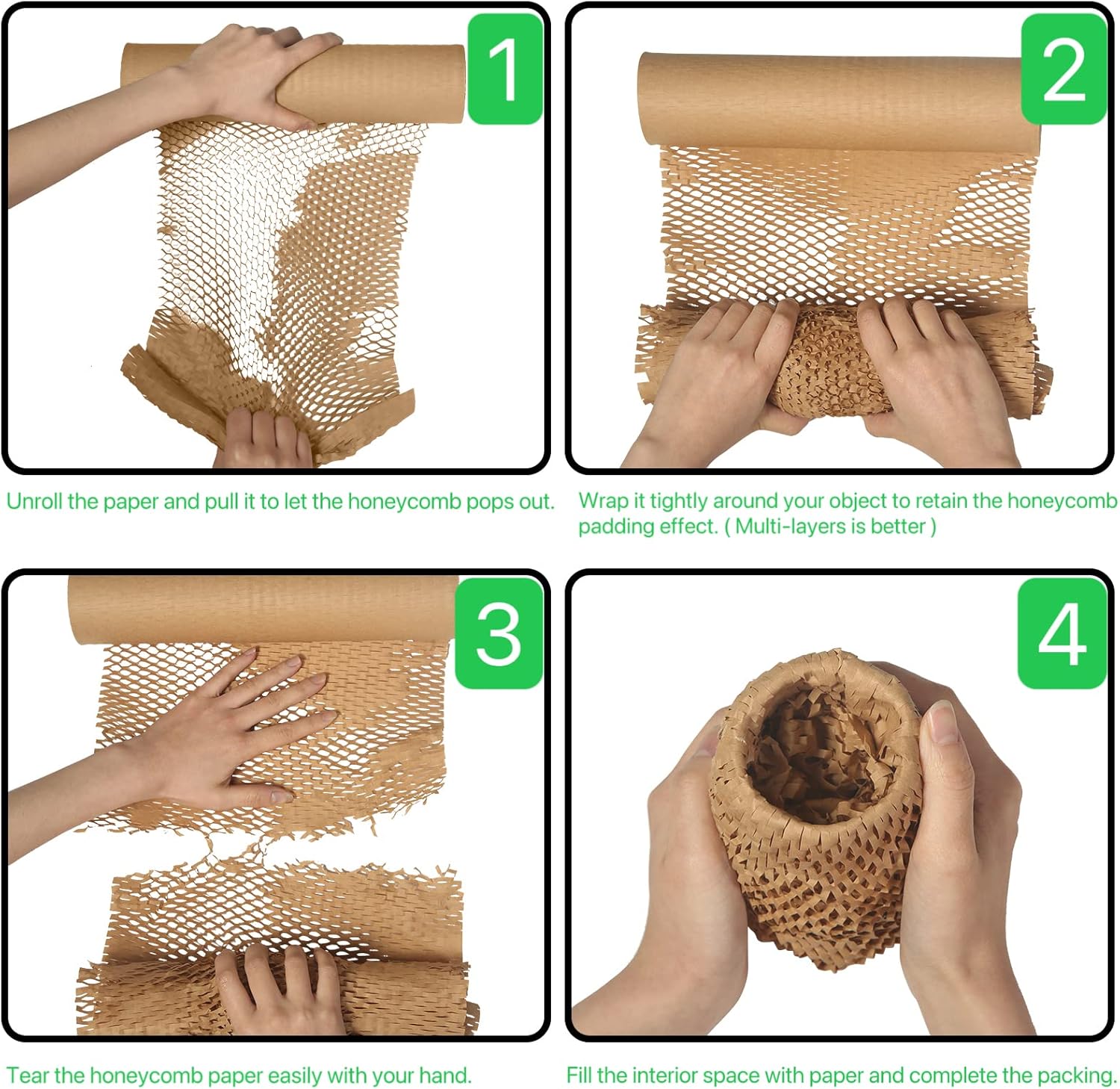 Thumbnail 2 de Paper Bubble Wrap Roll 30 cm x 100 m — packing paper 📦