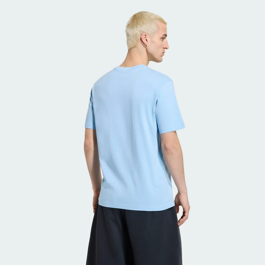 Detalle de Camiseta Trefoil Essentials Adidas — Azul