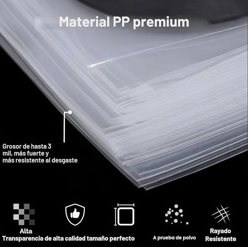 Detalle de GPXIIZ 50x Fundas Vinilos LP Exterior 12 Pulgadas Transparente