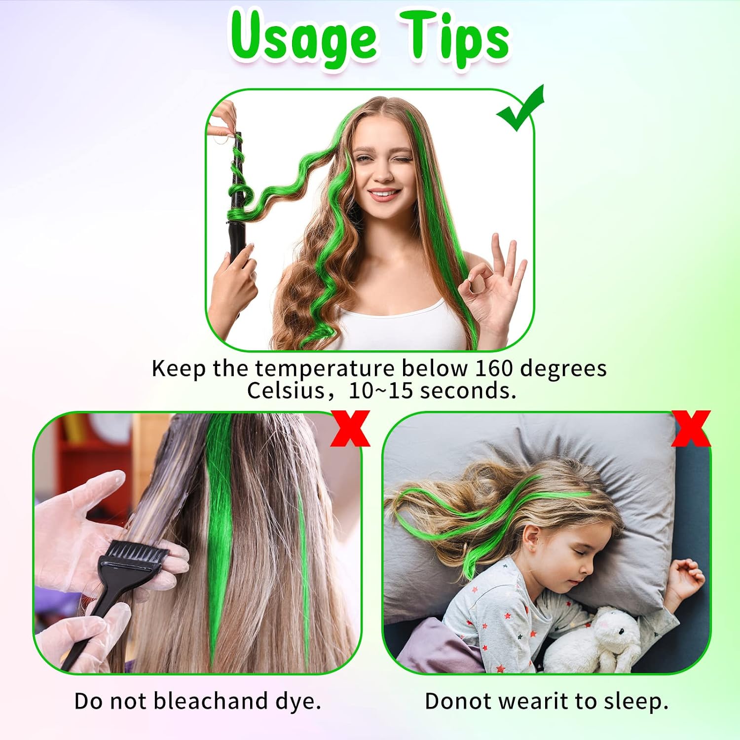 Detalle de Kyerivs clip-in hair extensions, 20-inch