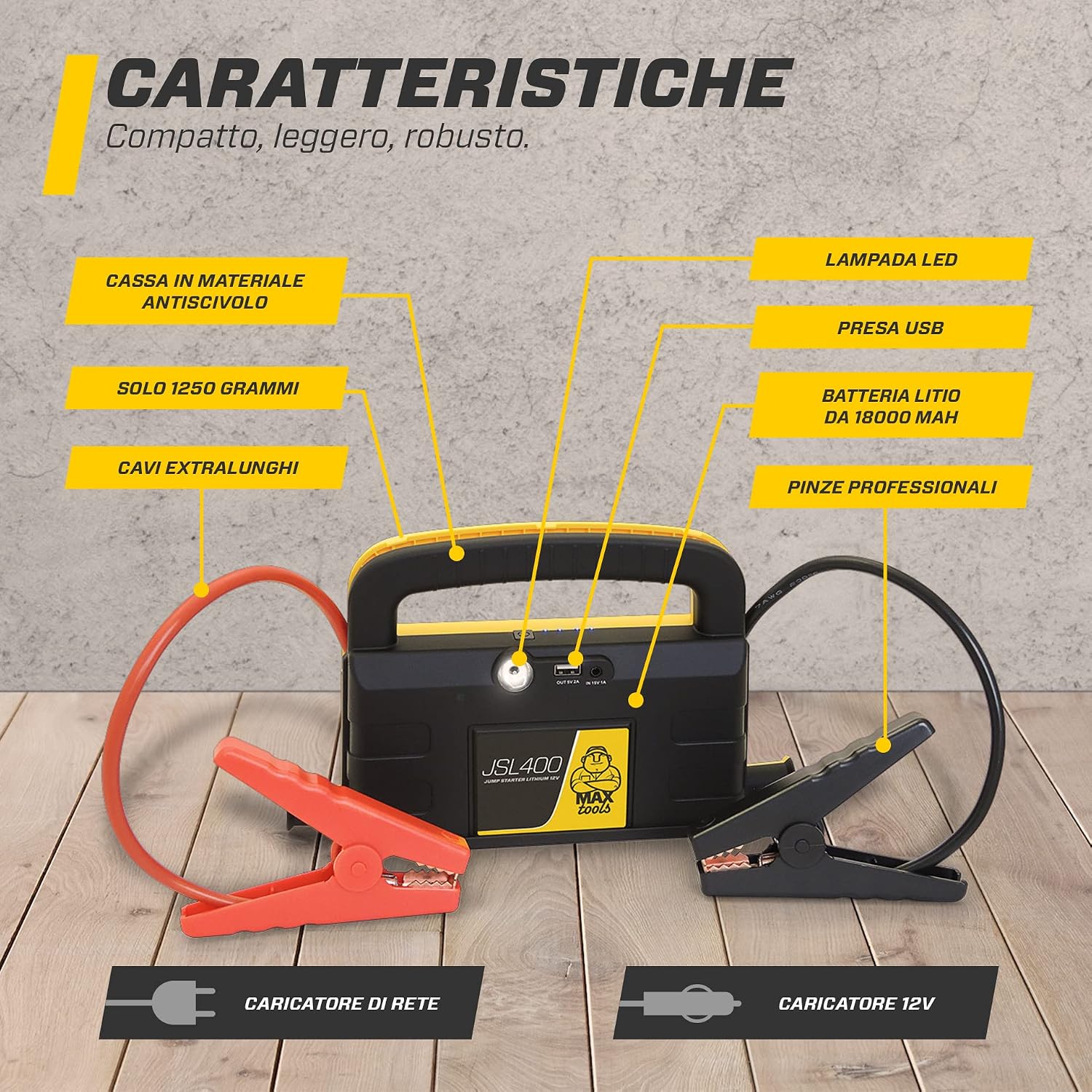 Thumbnail 1 de MAXTOOLS JSL400 Avviamento d’Emergenza Professionale per Automobile 2400 A – Potente, Sicuro e Versatile