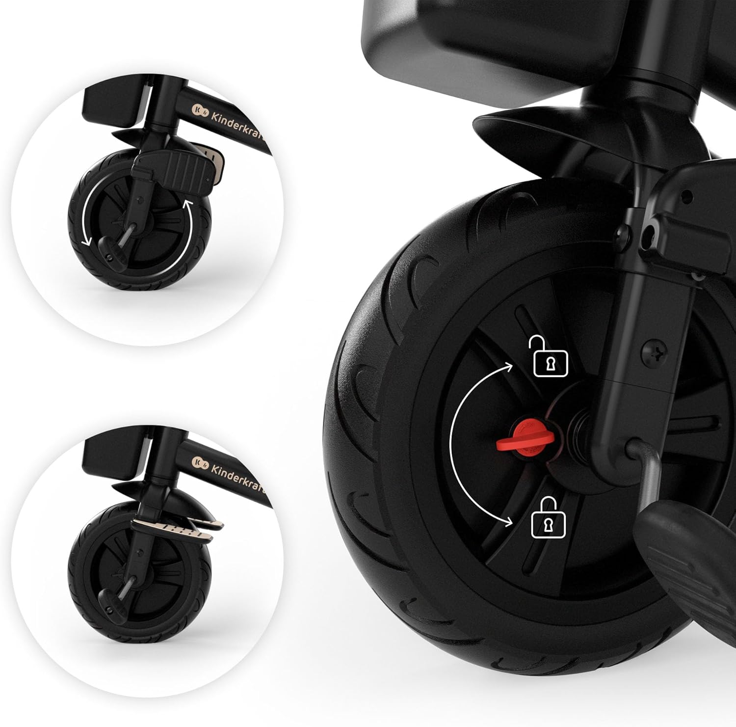 Detalle de Kinderkraft AVEO 2 PRO Triciclo: comfort e versatilità per bambini da 9 mesi a 5 anni