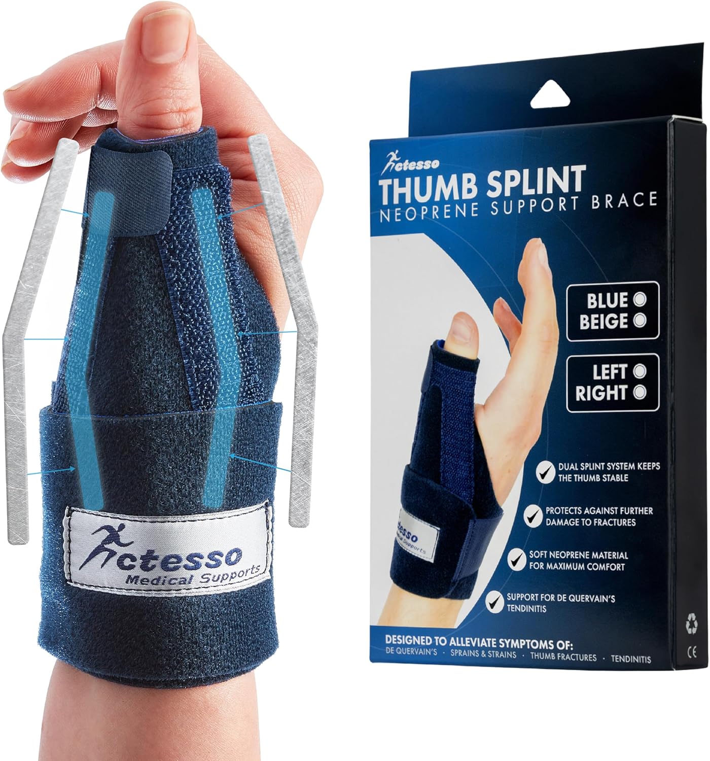 Thumbnail 5 de Actesso Neoprene Thumb Splint Spica – Targeted Relief and Support for De Quervain’s, Arthritis and Tendonitis