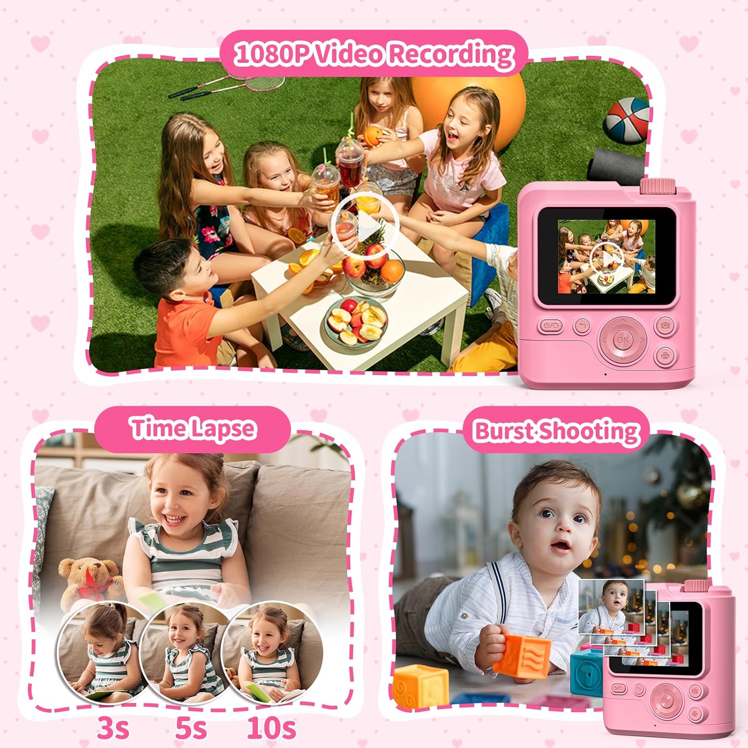 Thumbnail 2 de Gofunly Kids Camera 1080P instant print camera