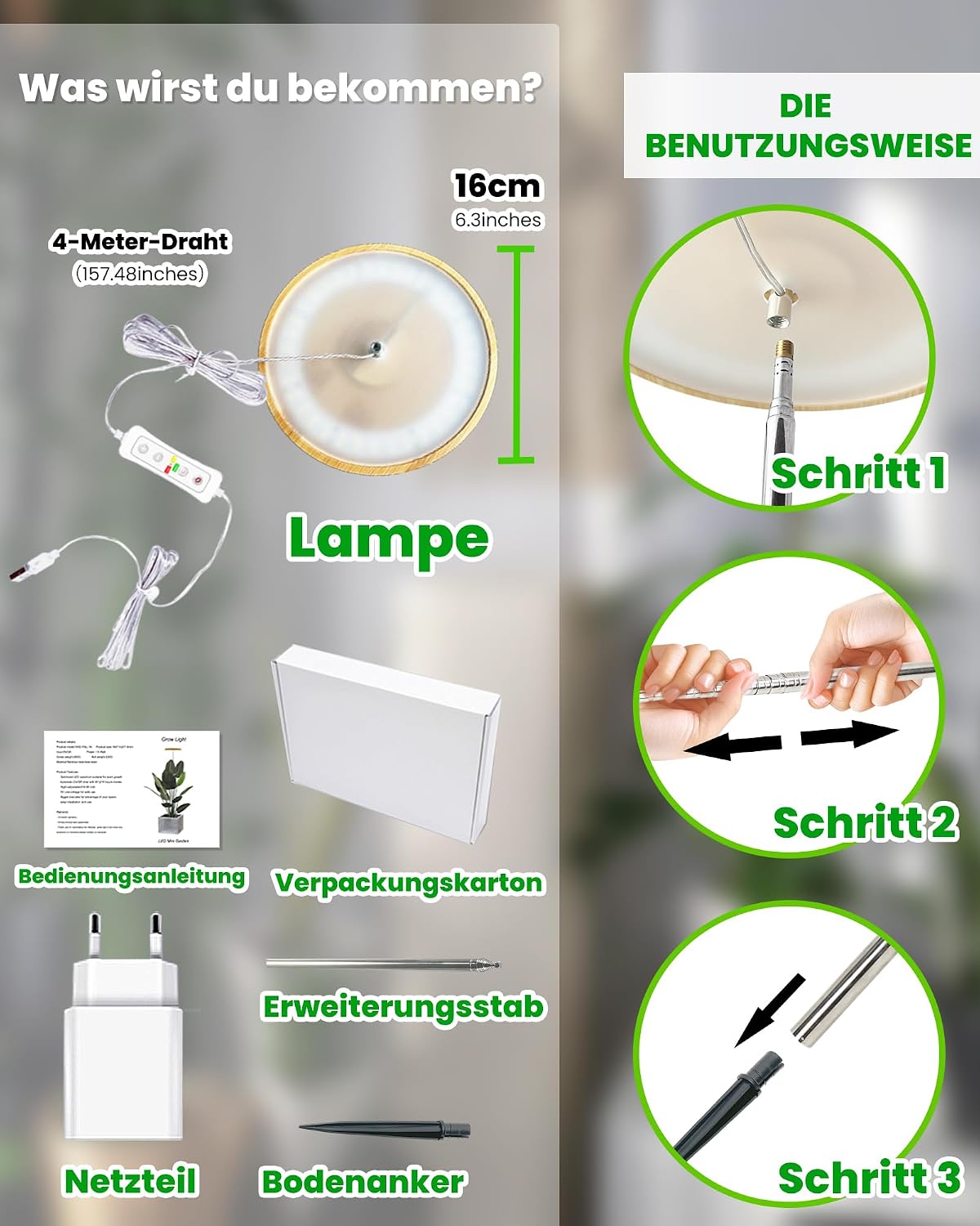 Thumbnail 5 de beautiebeam Wachstumslampe LED Full Spectrum 155cm