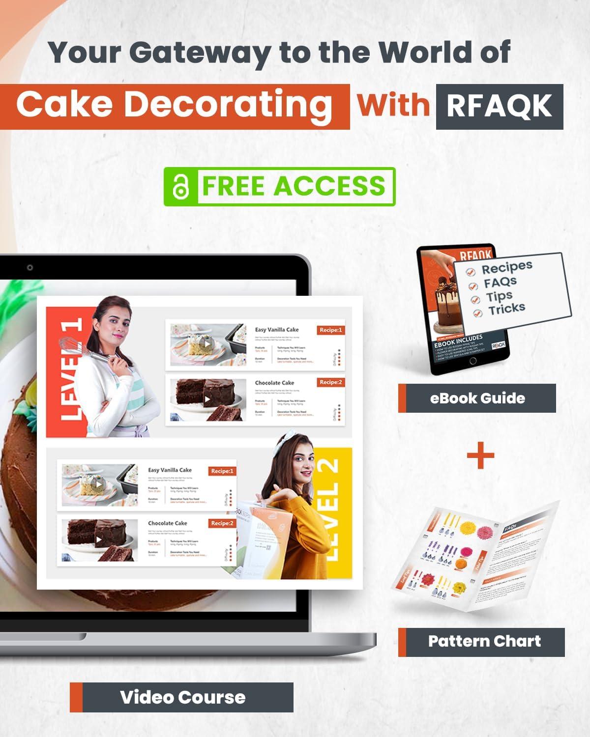Thumbnail 5 de RFAQK 12" Cake Decorating Kit 250pcs