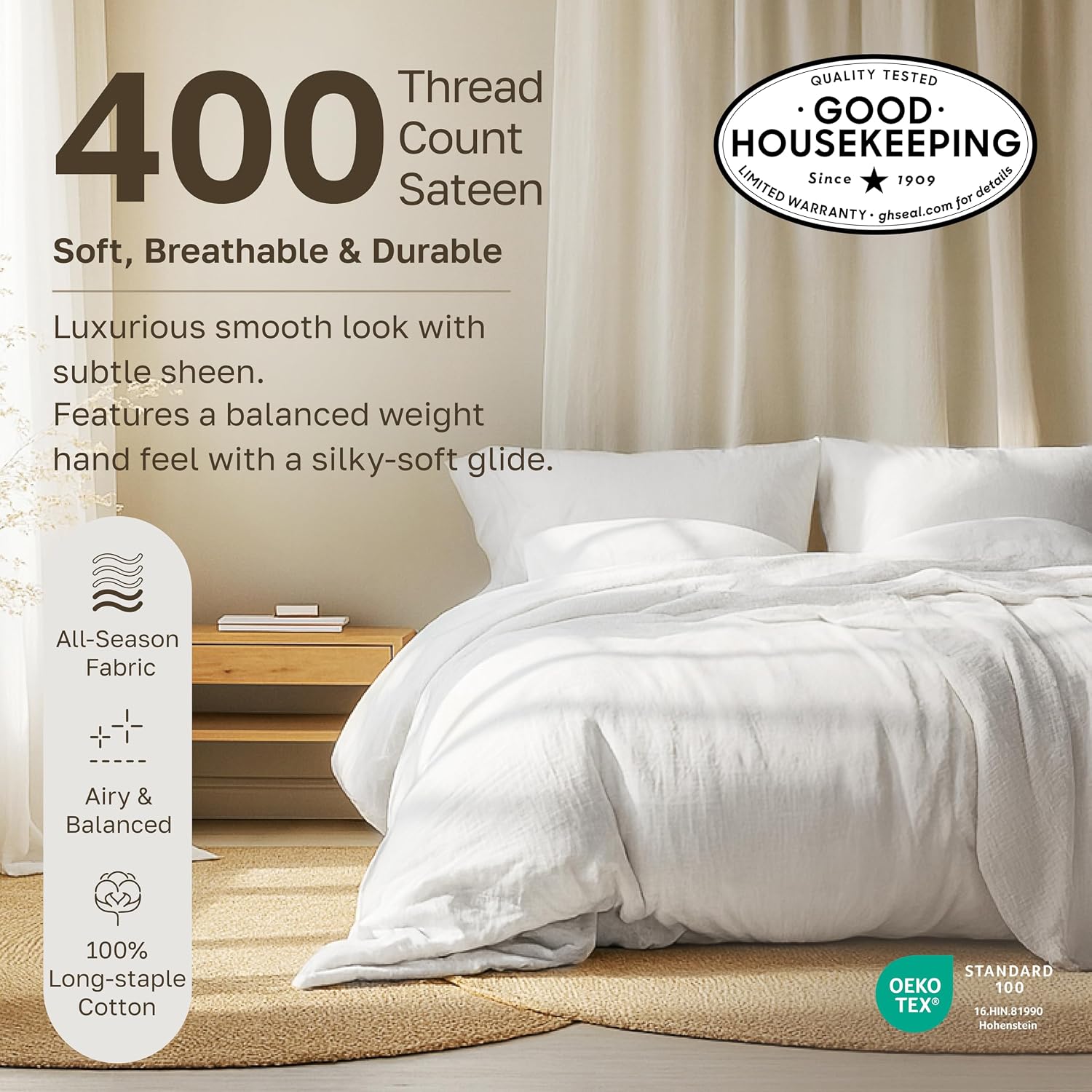 Thumbnail 2 de California Design Den King Pillowcase Set 400TC