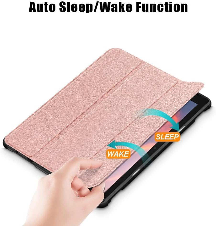 Detalle de Tri-Fold Case for H 10 Tablet (13th Generation, 10.1-inch) in Gold — Auto Wake/Sleep Hard Back Shell