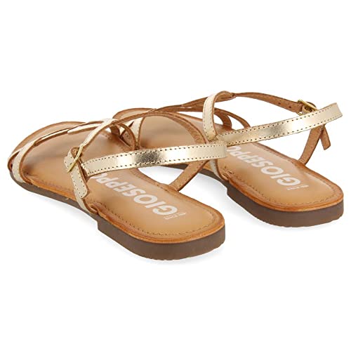 Detalle de GIOSEPPO Sandalias Doradas de Tirantes Finos para Mujer 👡